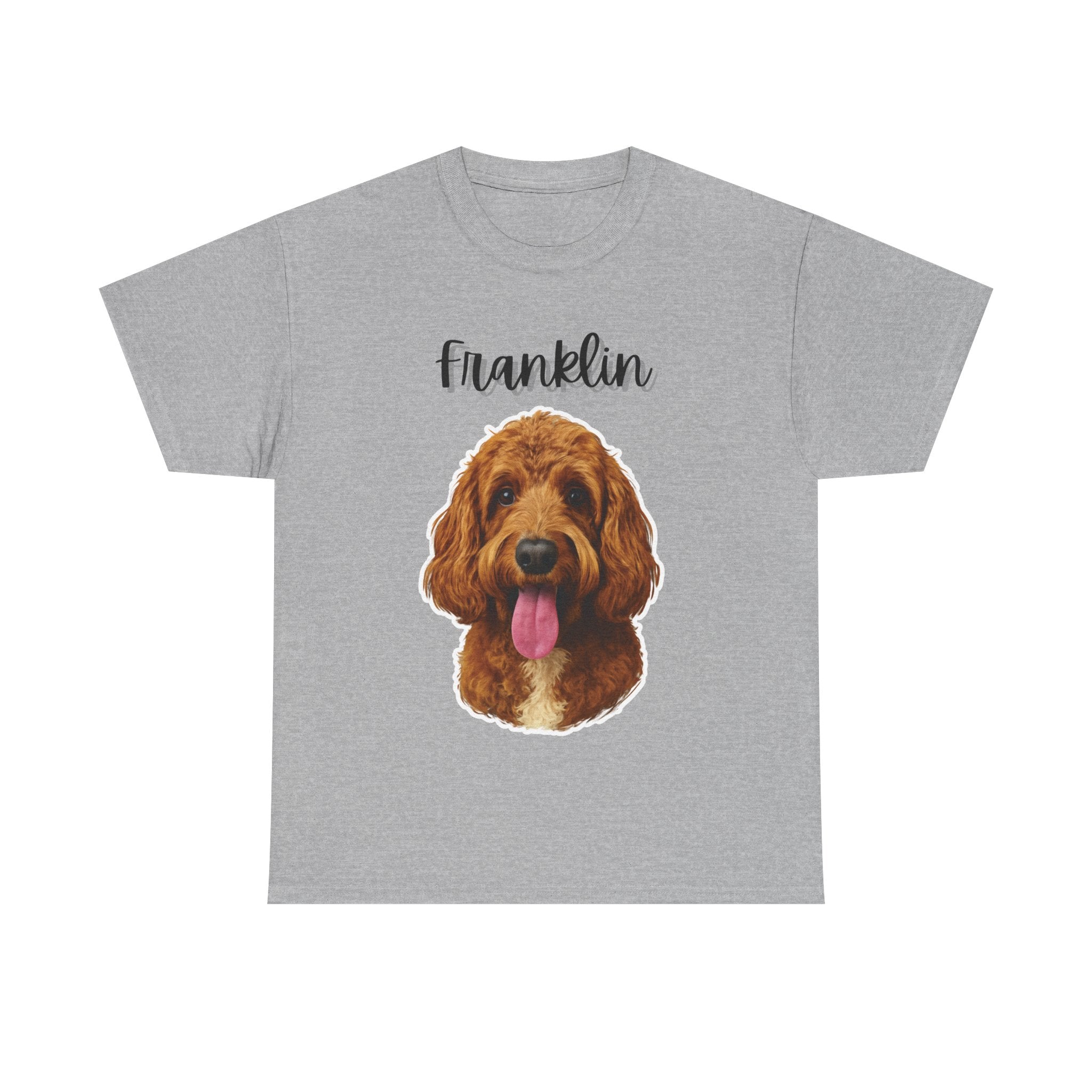 (Franklin ) Whimsical Dog Portrait Tee Shirt