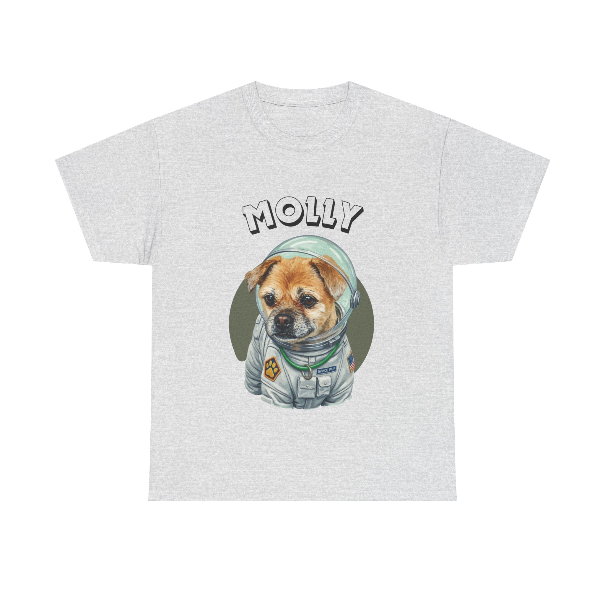 (Molly) Whimsical Dog Portrait Tee Shirt