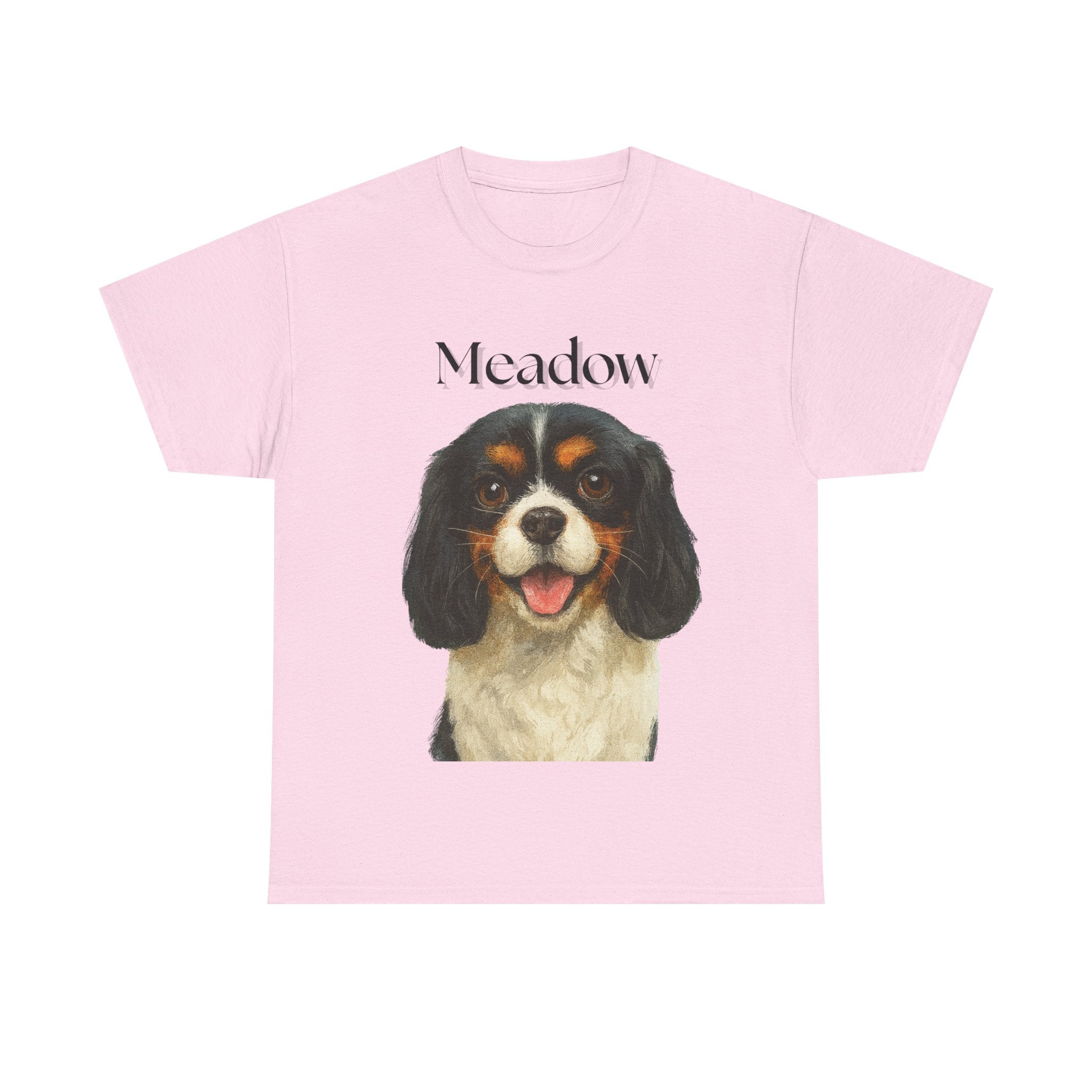 (Meadow) Whimsical Dog Portrait Tee Shirt