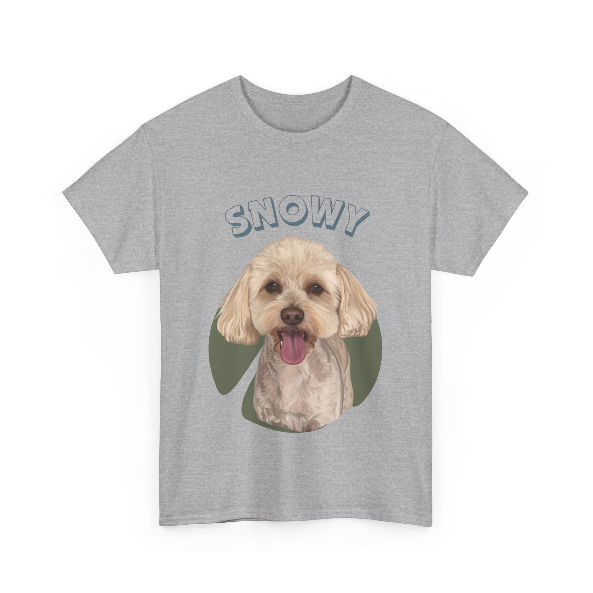 (Snowy) Whimsical Dog Portrait Tee Shirt