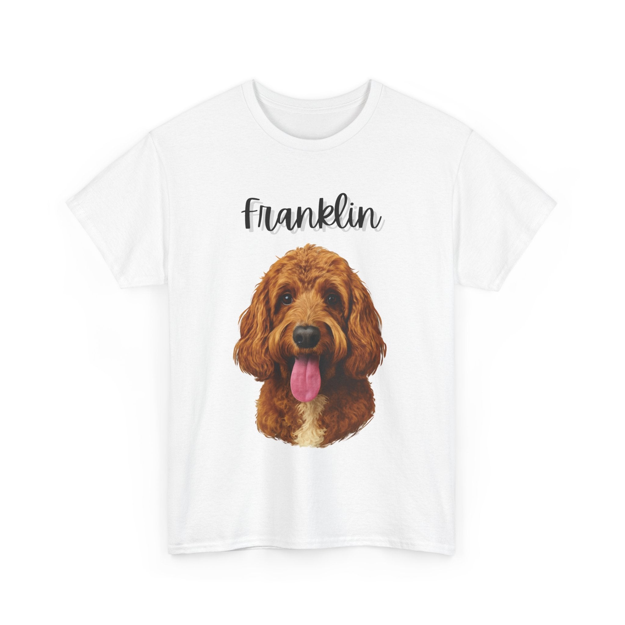 (Franklin ) Whimsical Dog Portrait Tee Shirt