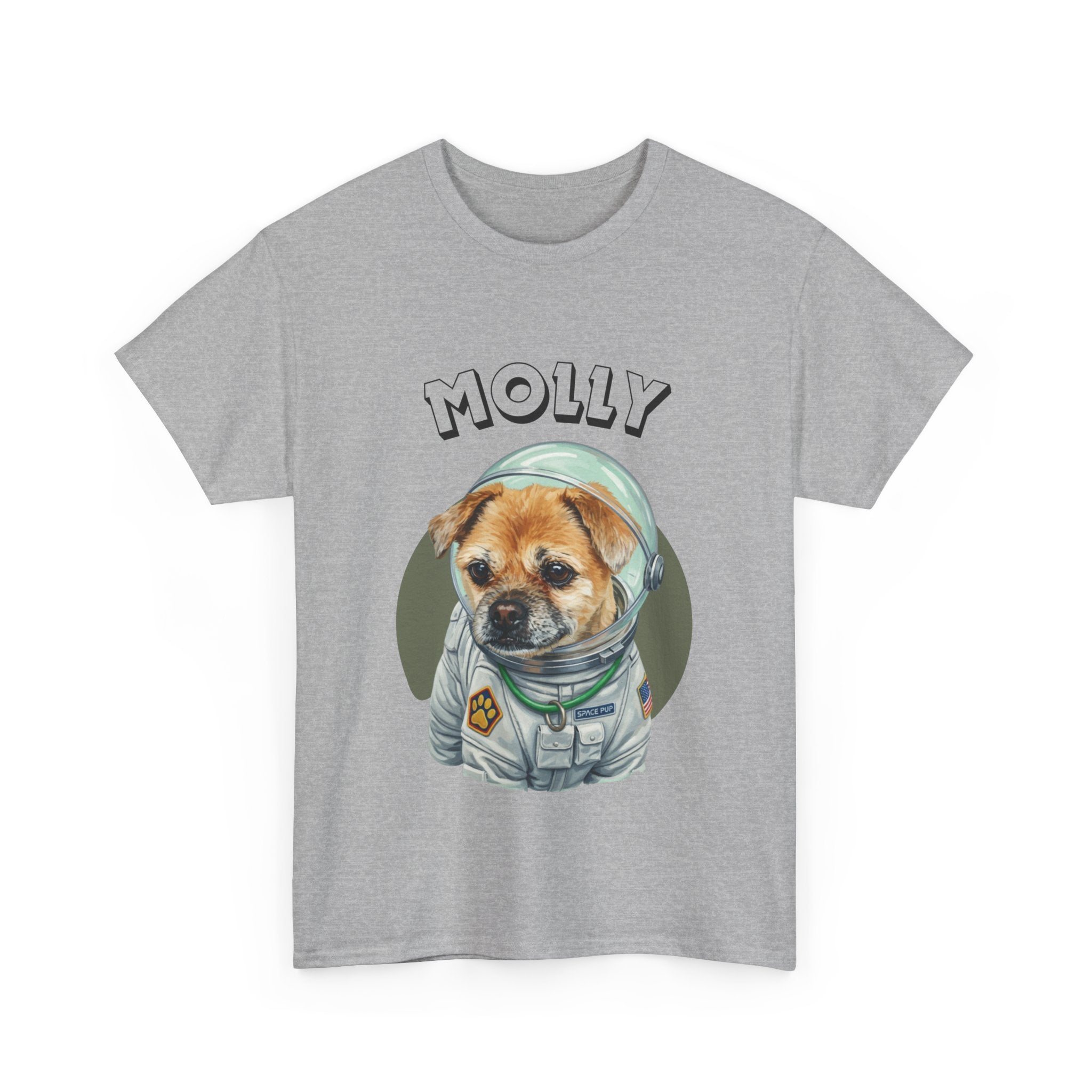 (Molly) Whimsical Dog Portrait Tee Shirt