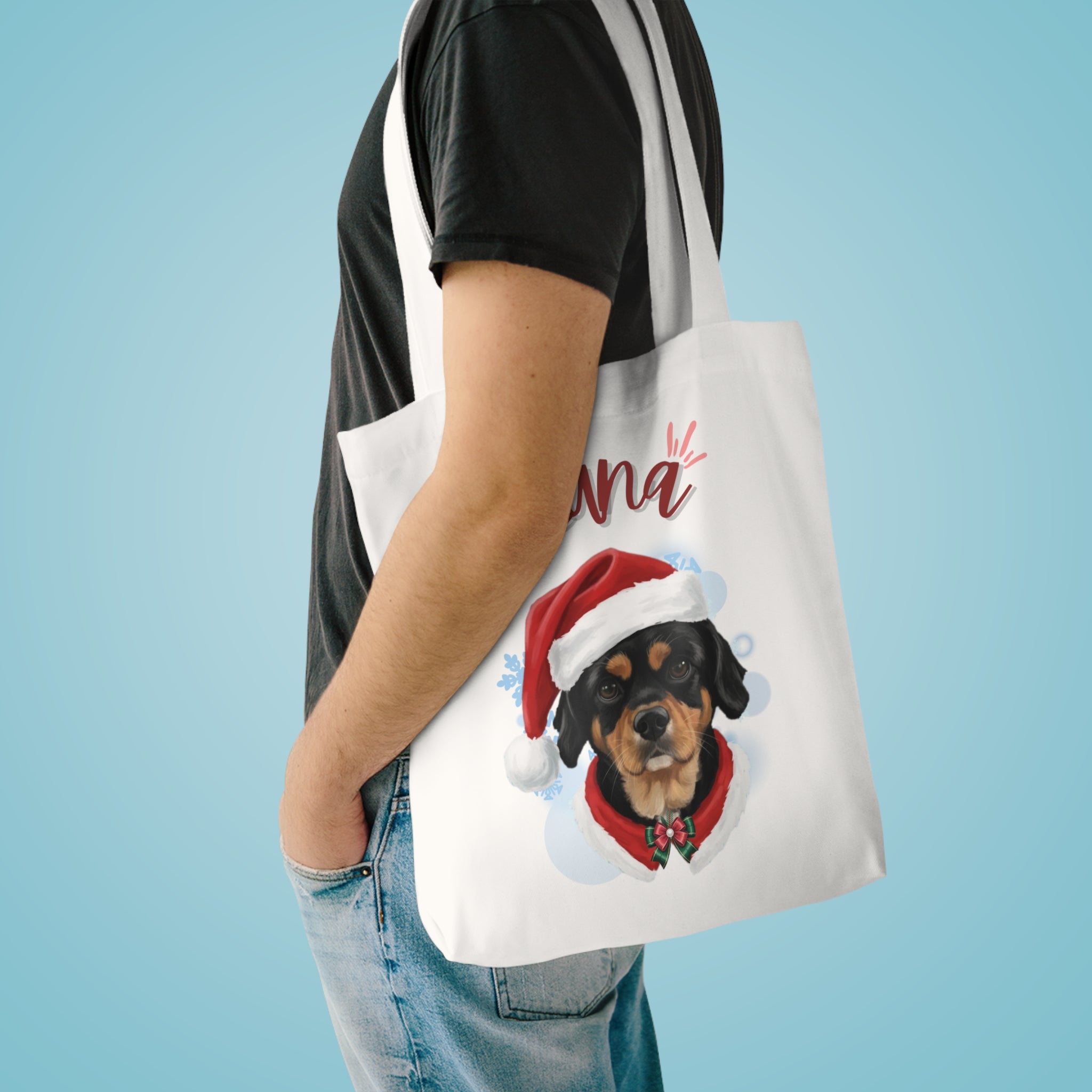 (Luna) Personalized Dog Lover Tote Bag