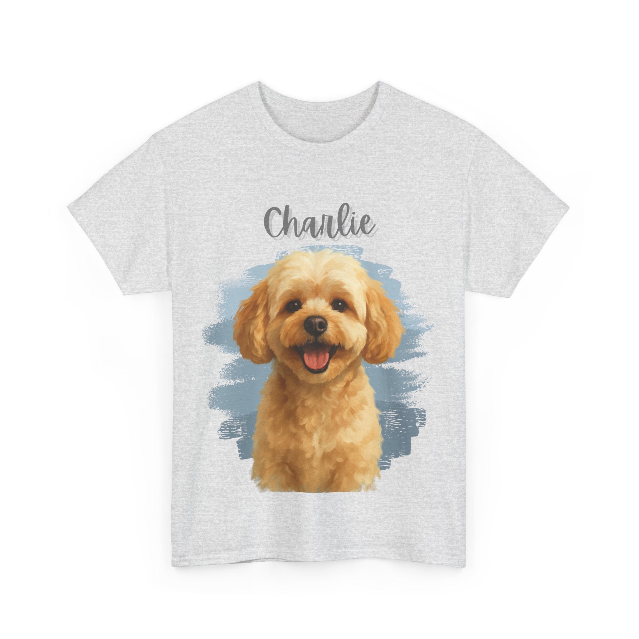 (Charlie) Whimsical Dog Portrait Tee Shirt