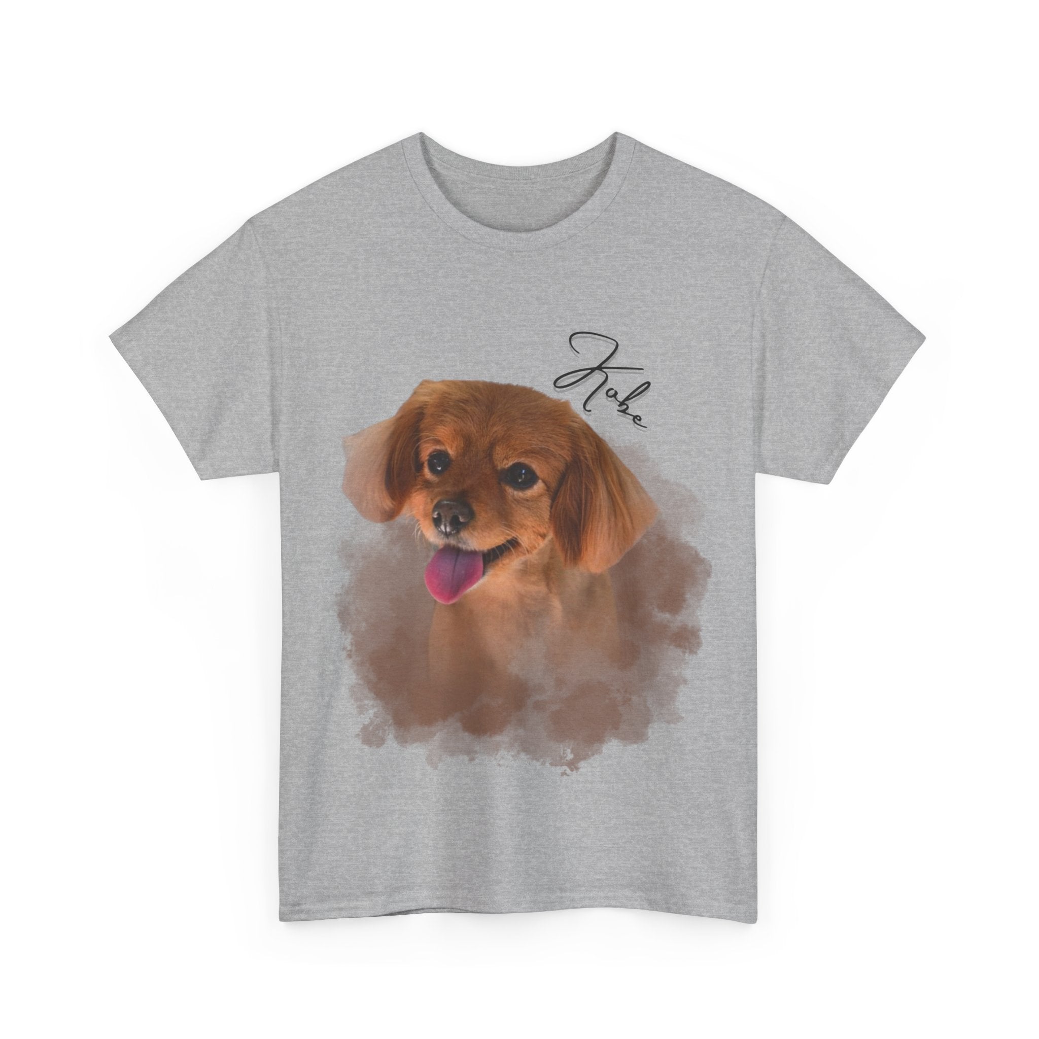 (Kobe) Whimsical Dog Portrait Tee Shirt