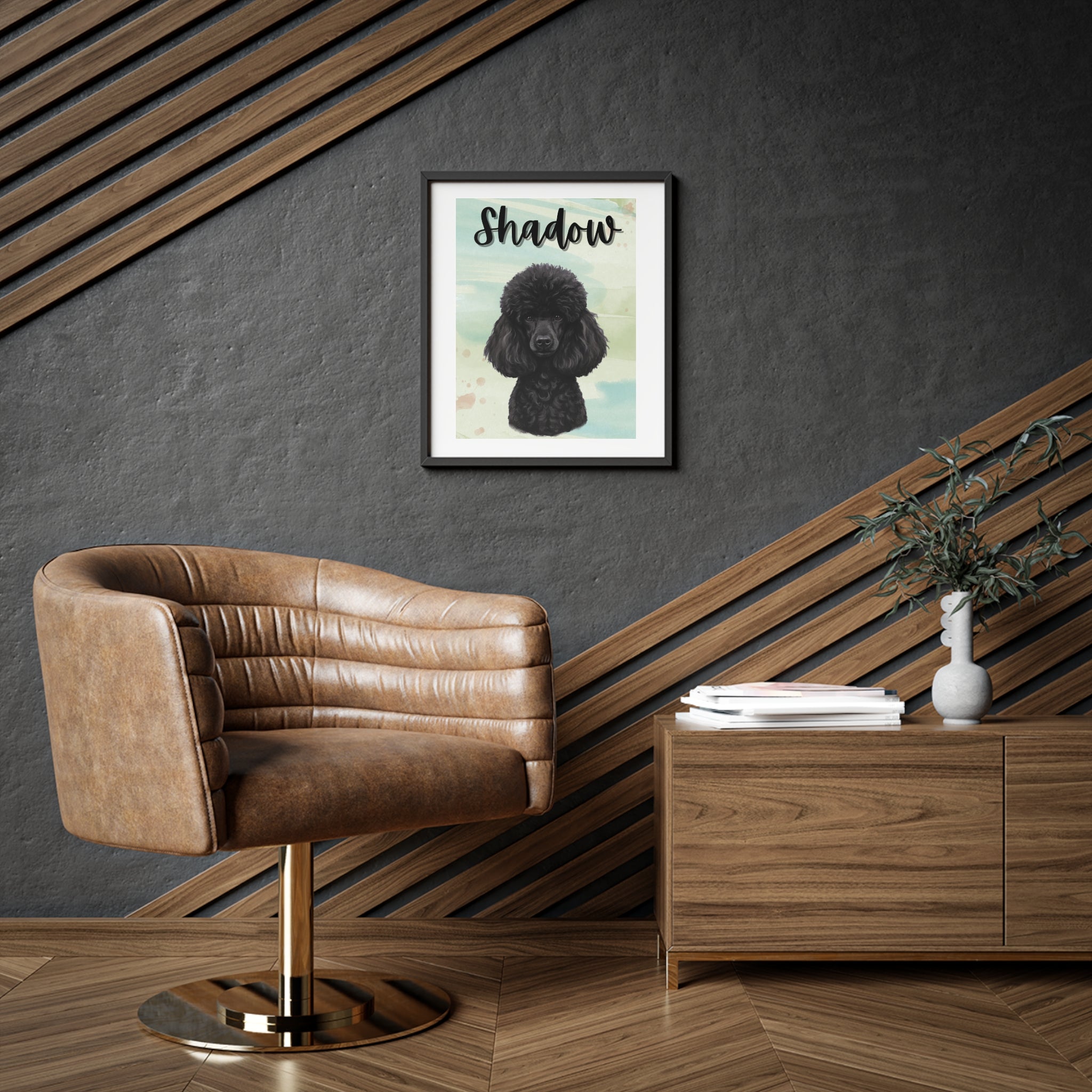 (Shadow) Playful Dog Framed Poster