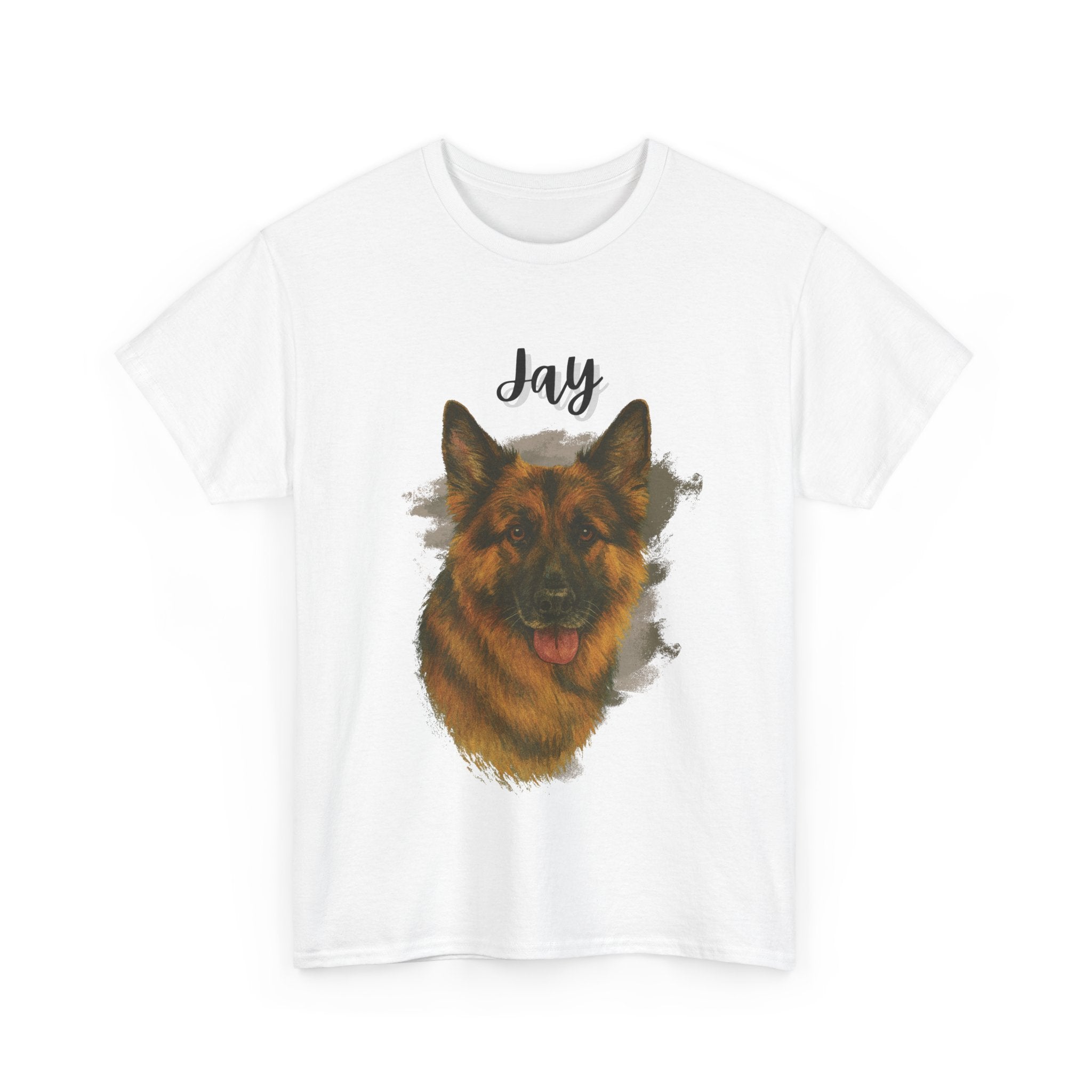 (Jay) Whimsical Dog Portrait Tee Shirt