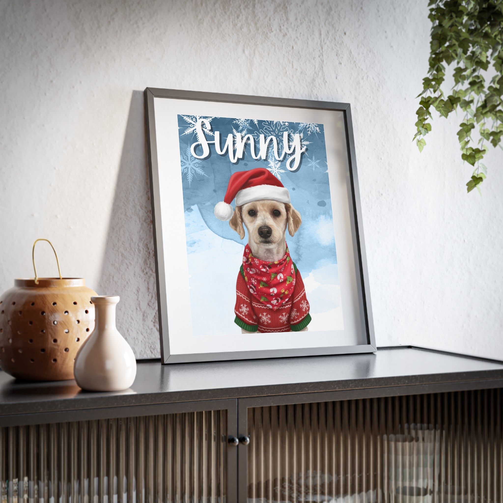 (Sunny) Playful Dog Framed Poster
