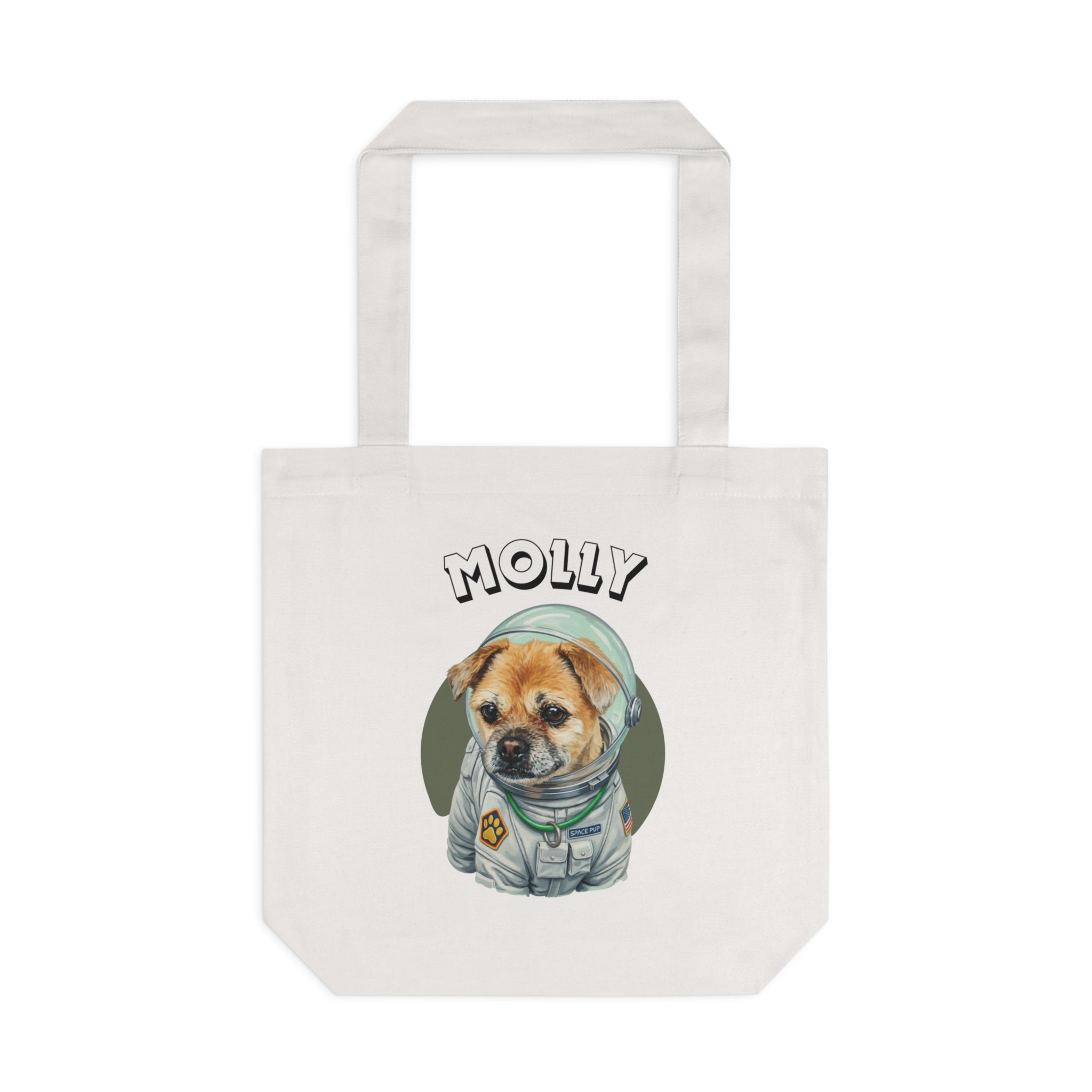 (Molly) Personalized Dog Lover Tote Bag