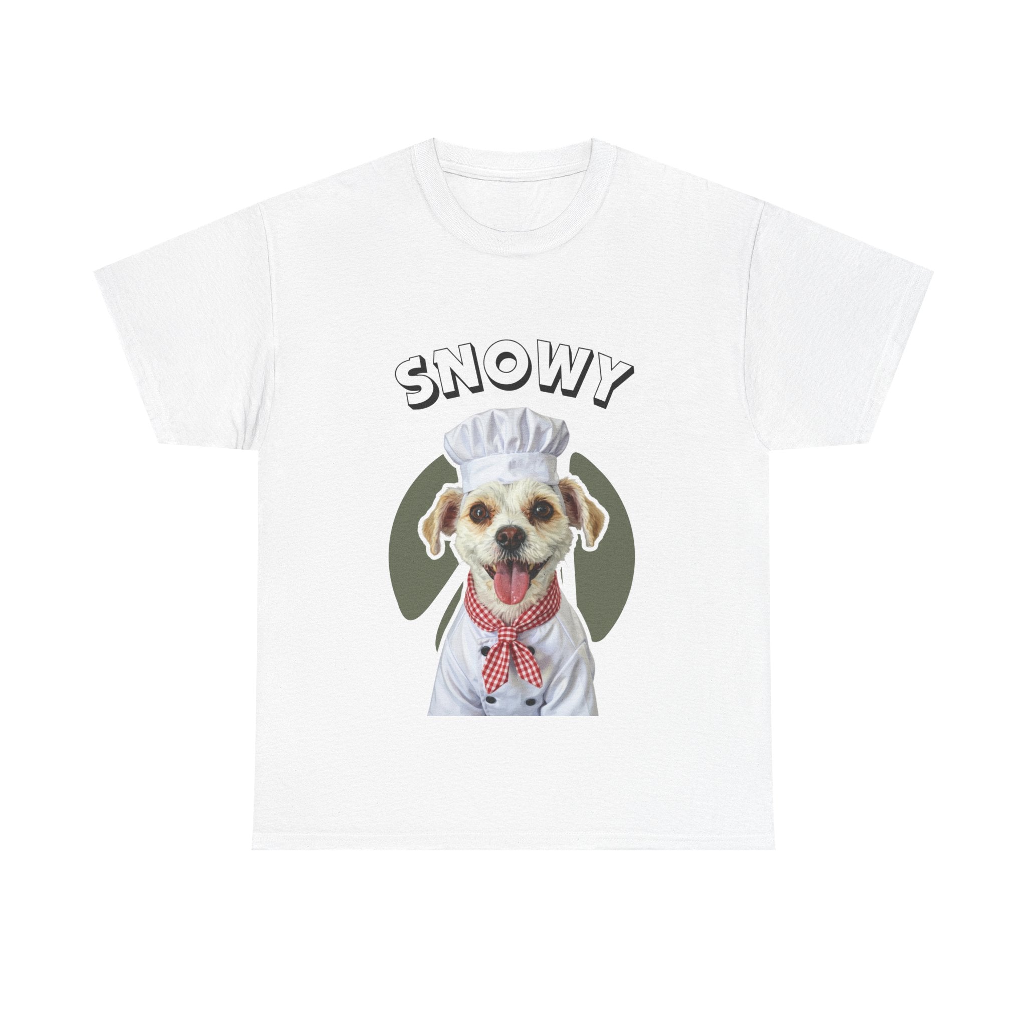 (Snowy) Whimsical Dog Portrait Tee Shirt
