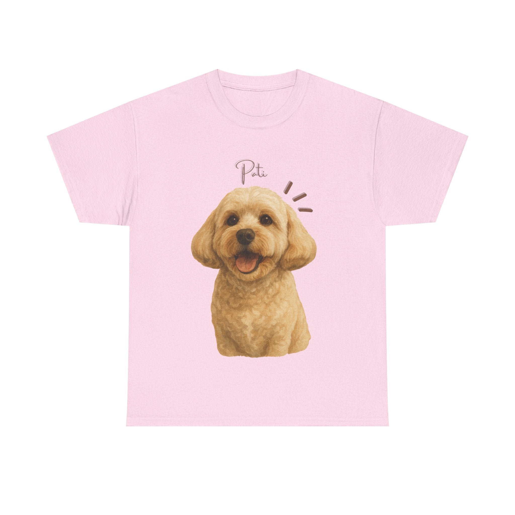 (Pati) Whimsical Dog Portrait Tee Shirt