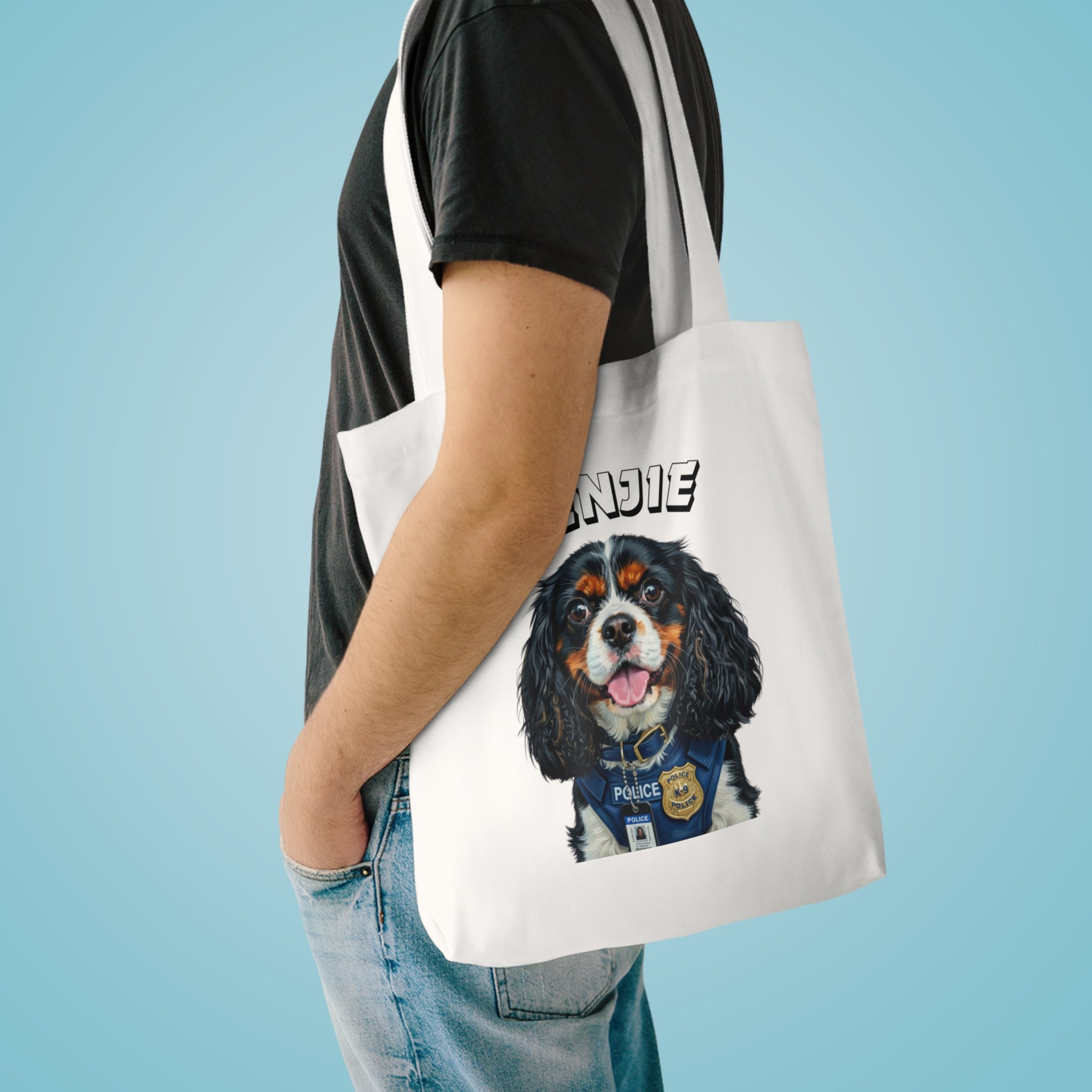 (Benjie) Personalized Dog Lover Tote Bag