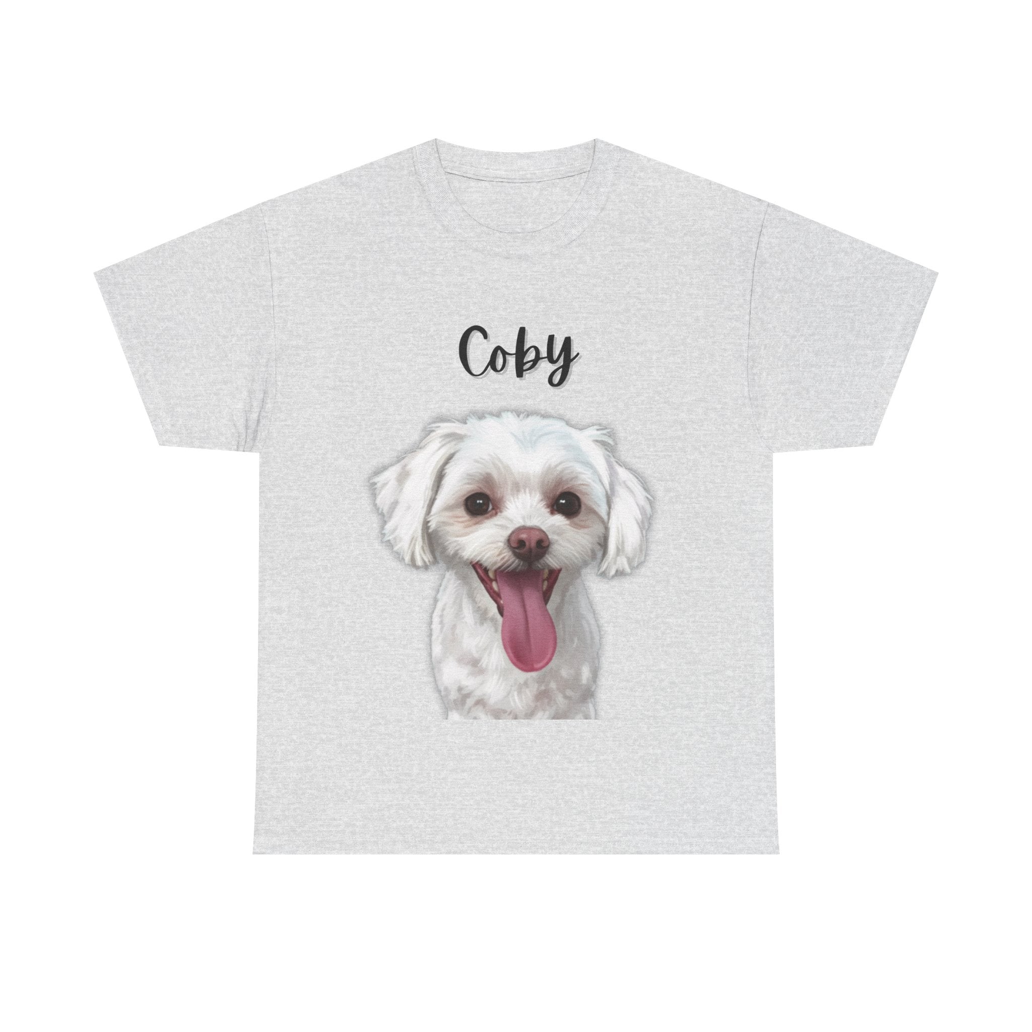 (Coby) Whimsical Dog Portrait Tee Shirt