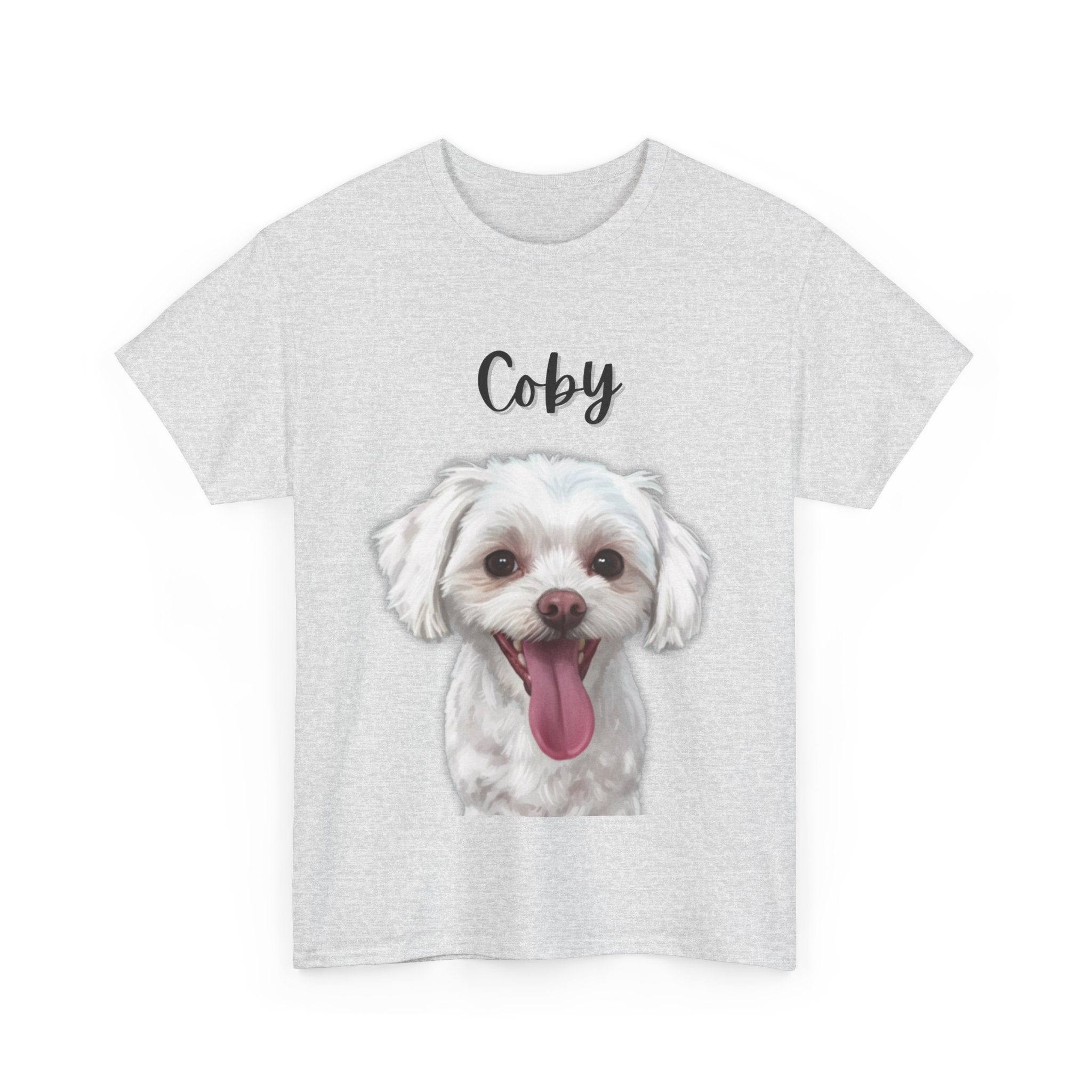 (Coby) Whimsical Dog Portrait Tee Shirt