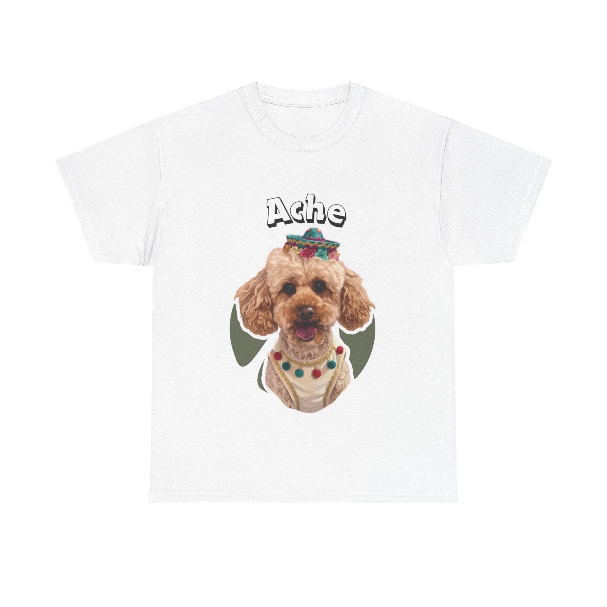 (Ache) Whimsical Dog Portrait Tee Shirt
