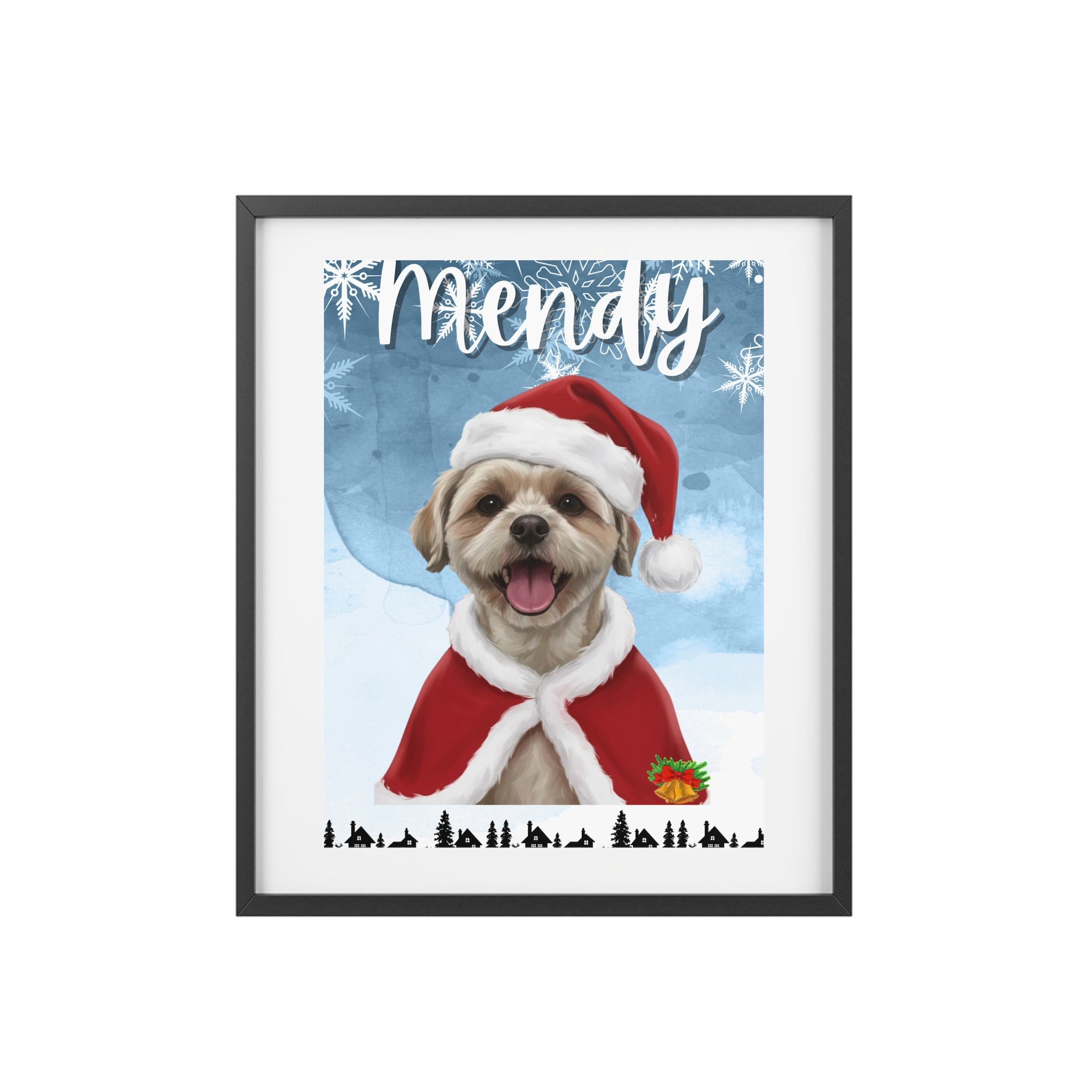 (Mendy) Playful Dog Framed Poster
