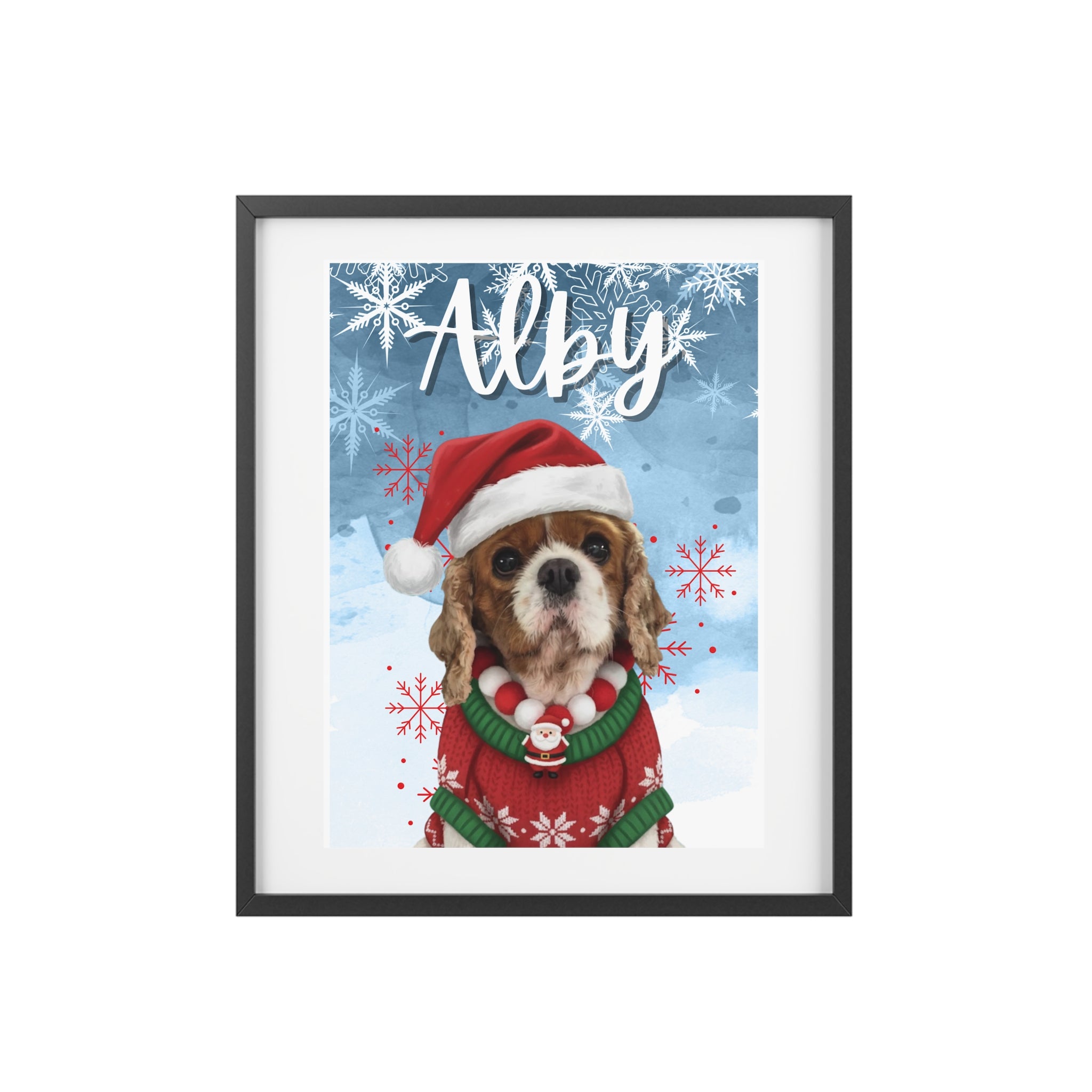 (Alby) Playful Dog Framed Poster