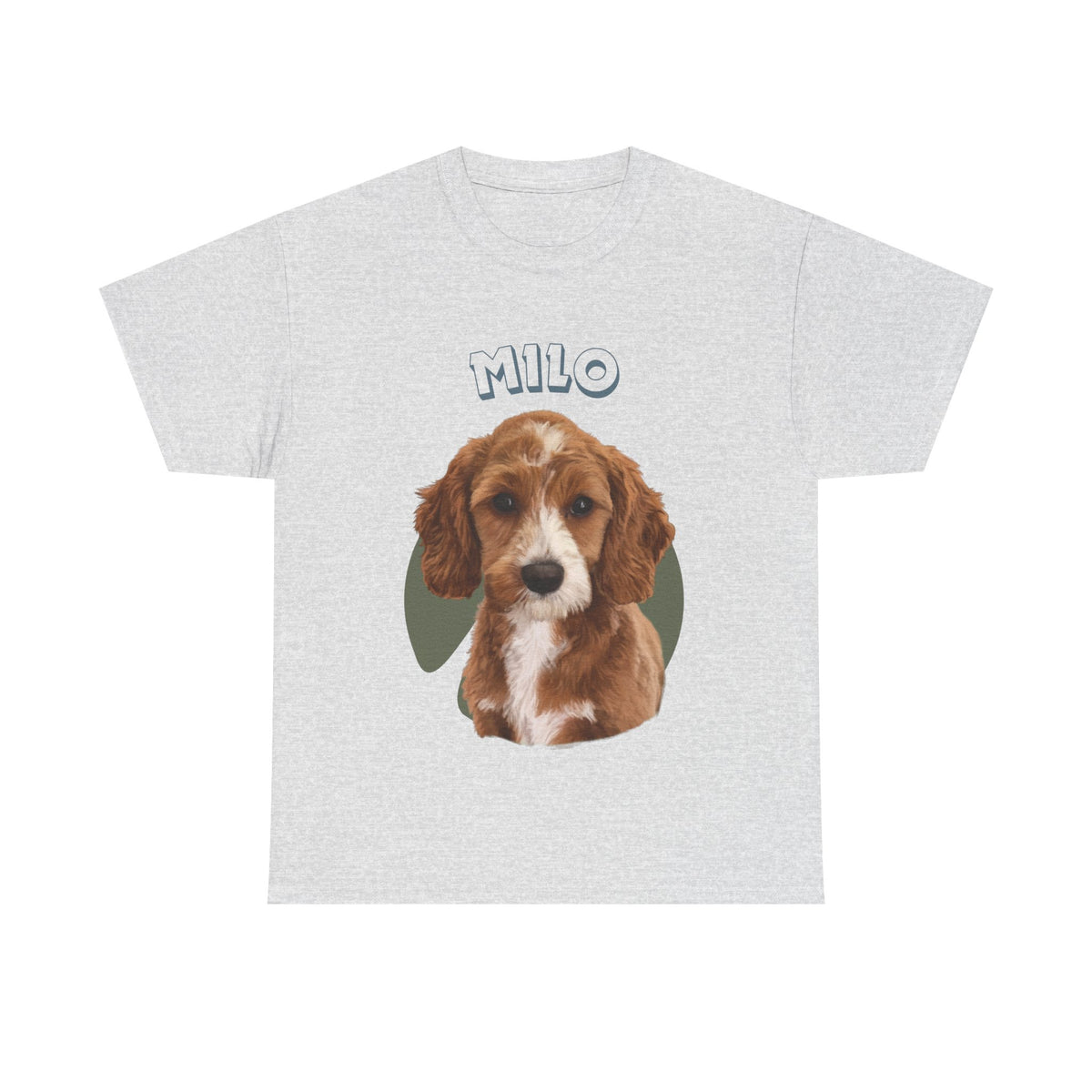 (Milo) Whimsical Dog Portrait Tee Shirt