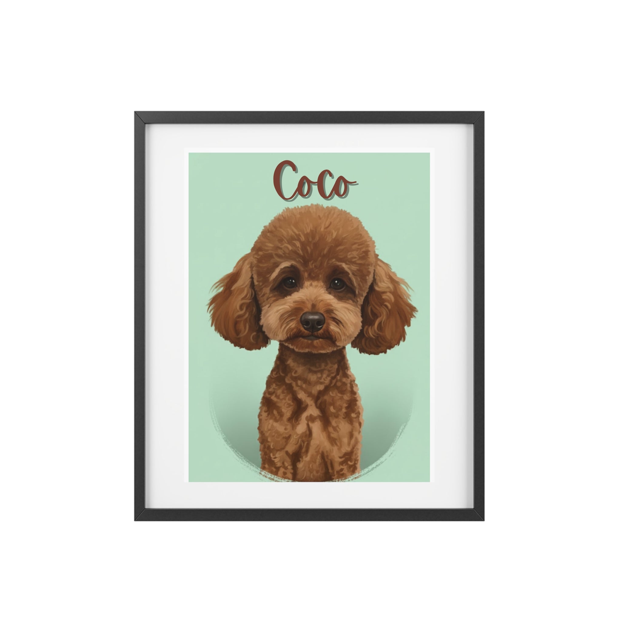 (Coco) Playful Dog Framed Poster