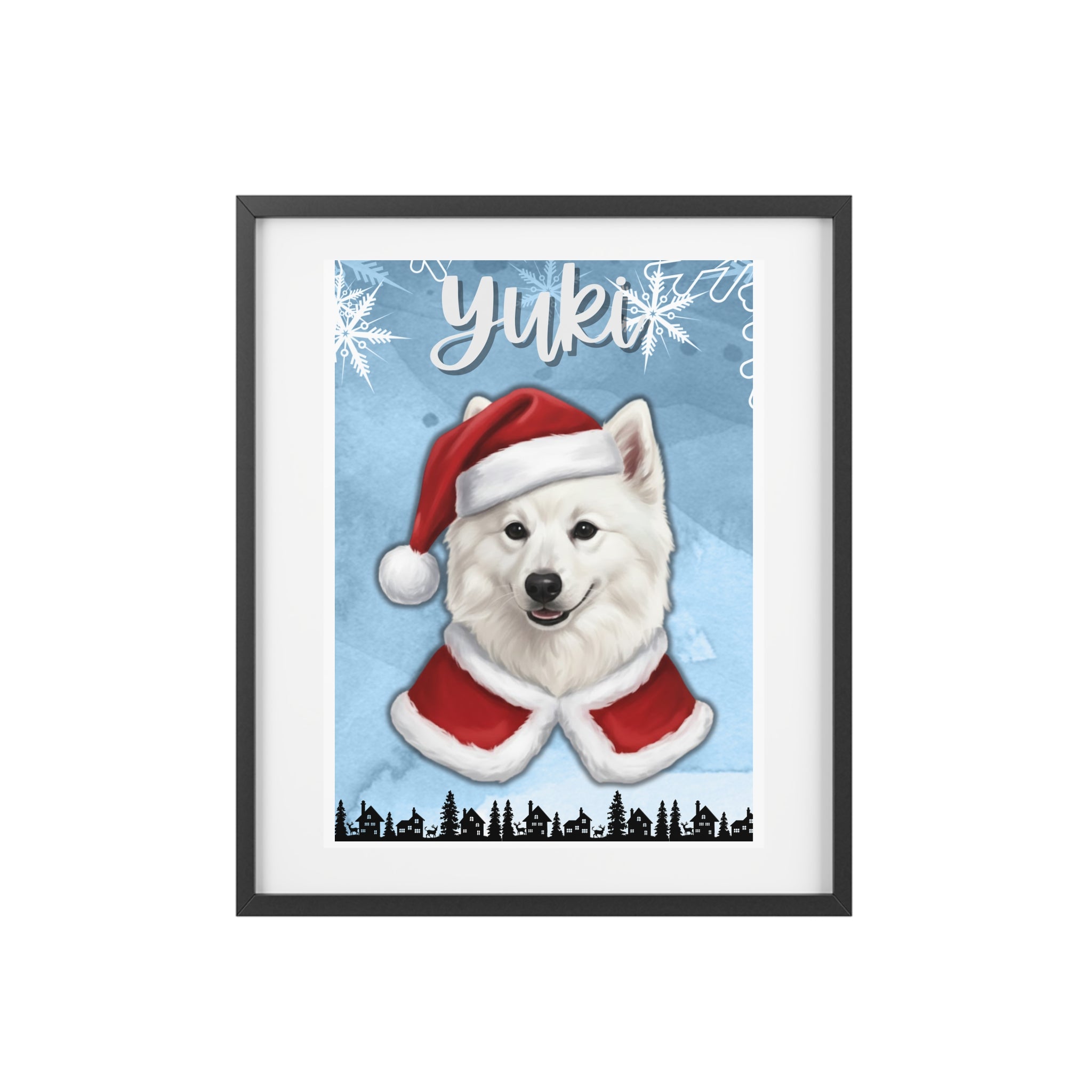 (Yuki) Playful Dog Framed Poster