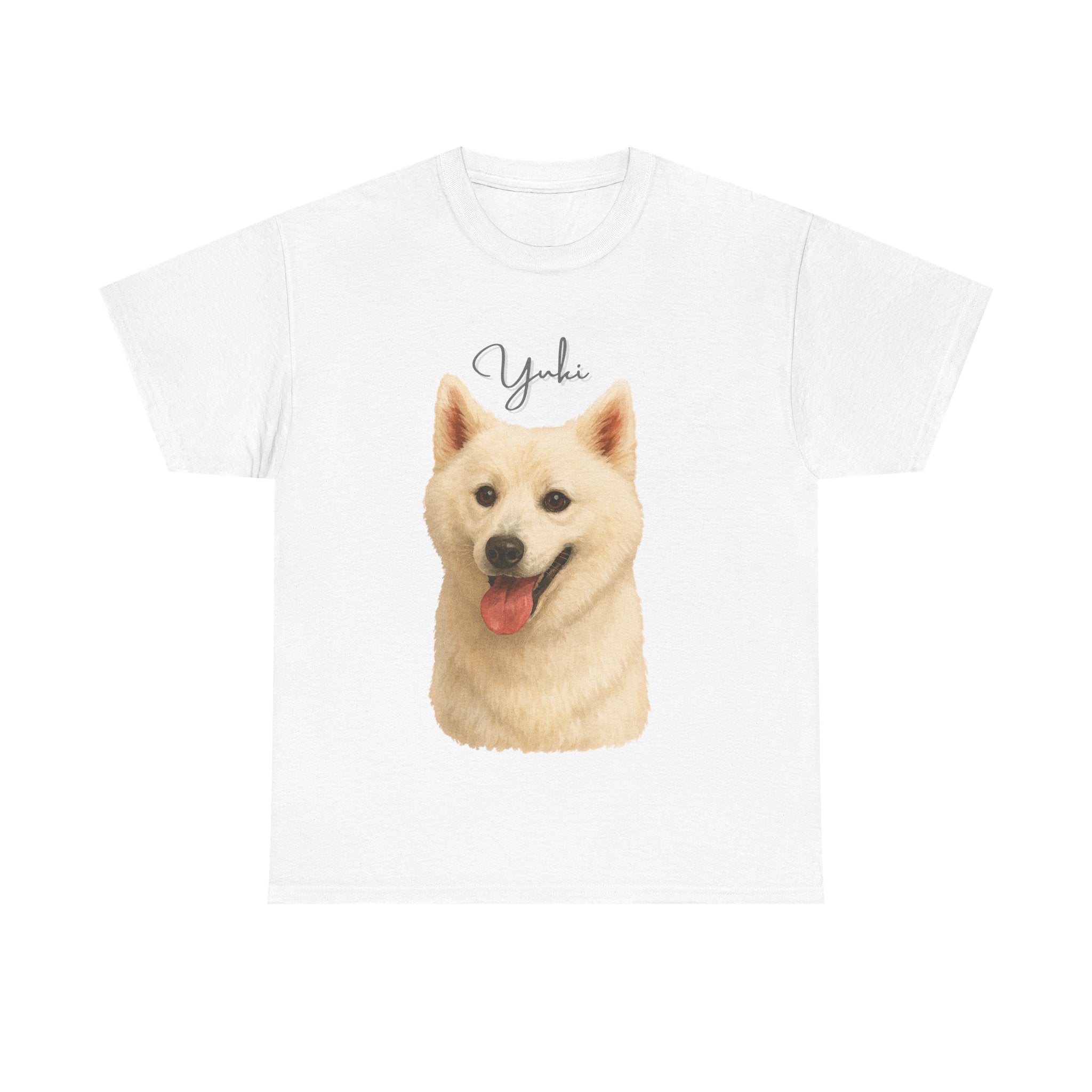 (Yuki) Whimsical Dog Portrait Tee Shirt