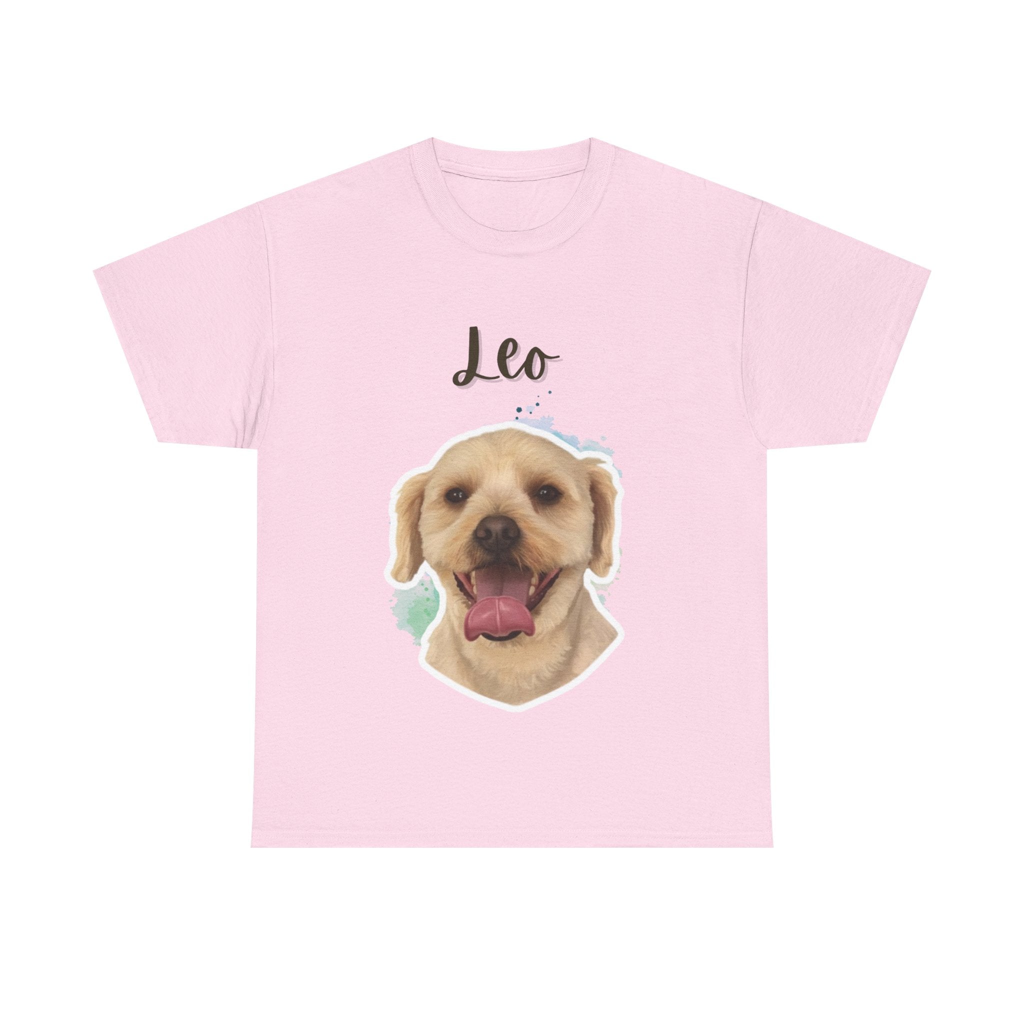 (Leo) Whimsical Dog Portrait Tee Shirt