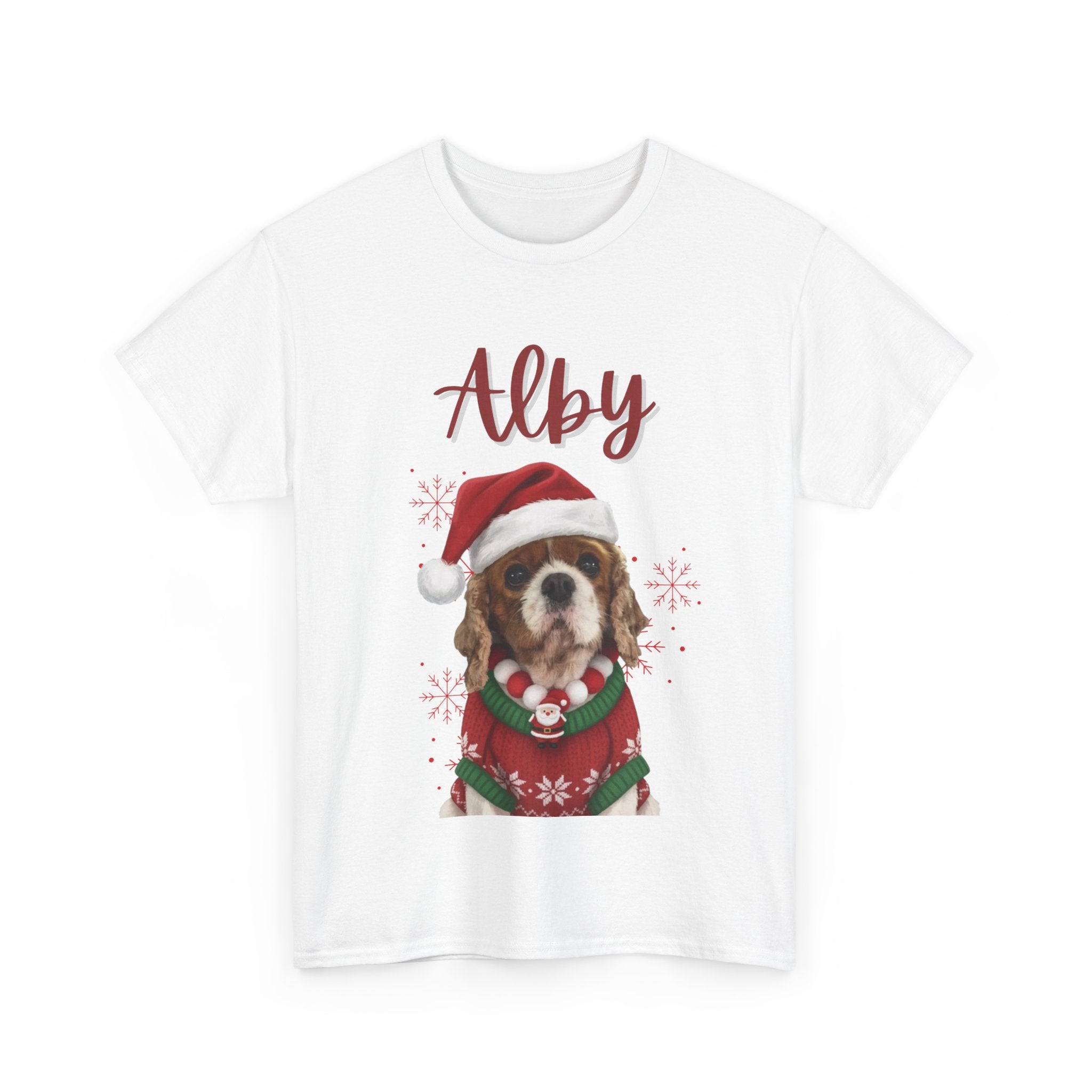 (Alby) Whimsical Dog Portrait Tee Shirt