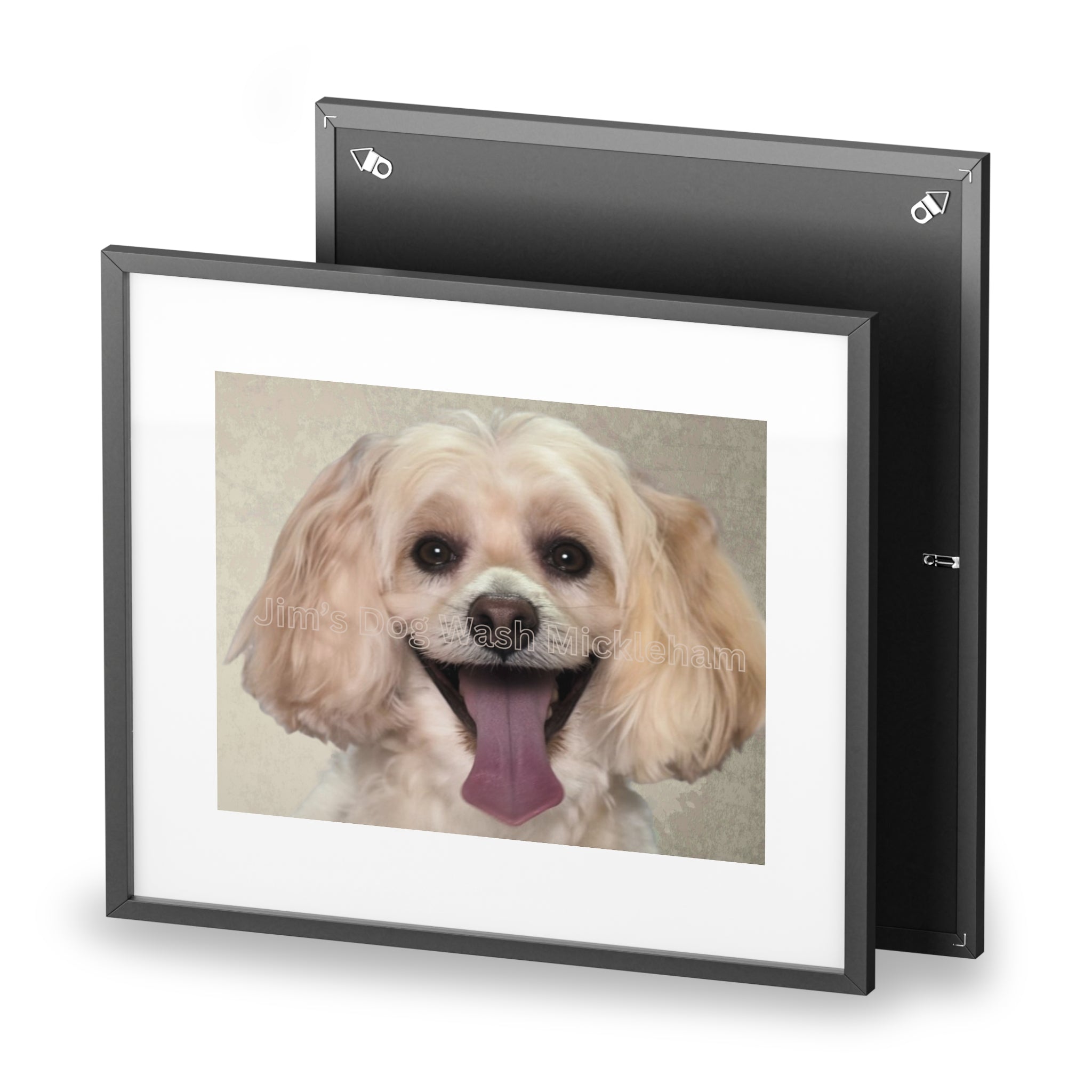 Playful Dog Framed Poster, Wall Art for Pet Lovers, Home Decor, Gift for Dog Owners, Cute Animal Print, Personalized Pet Art