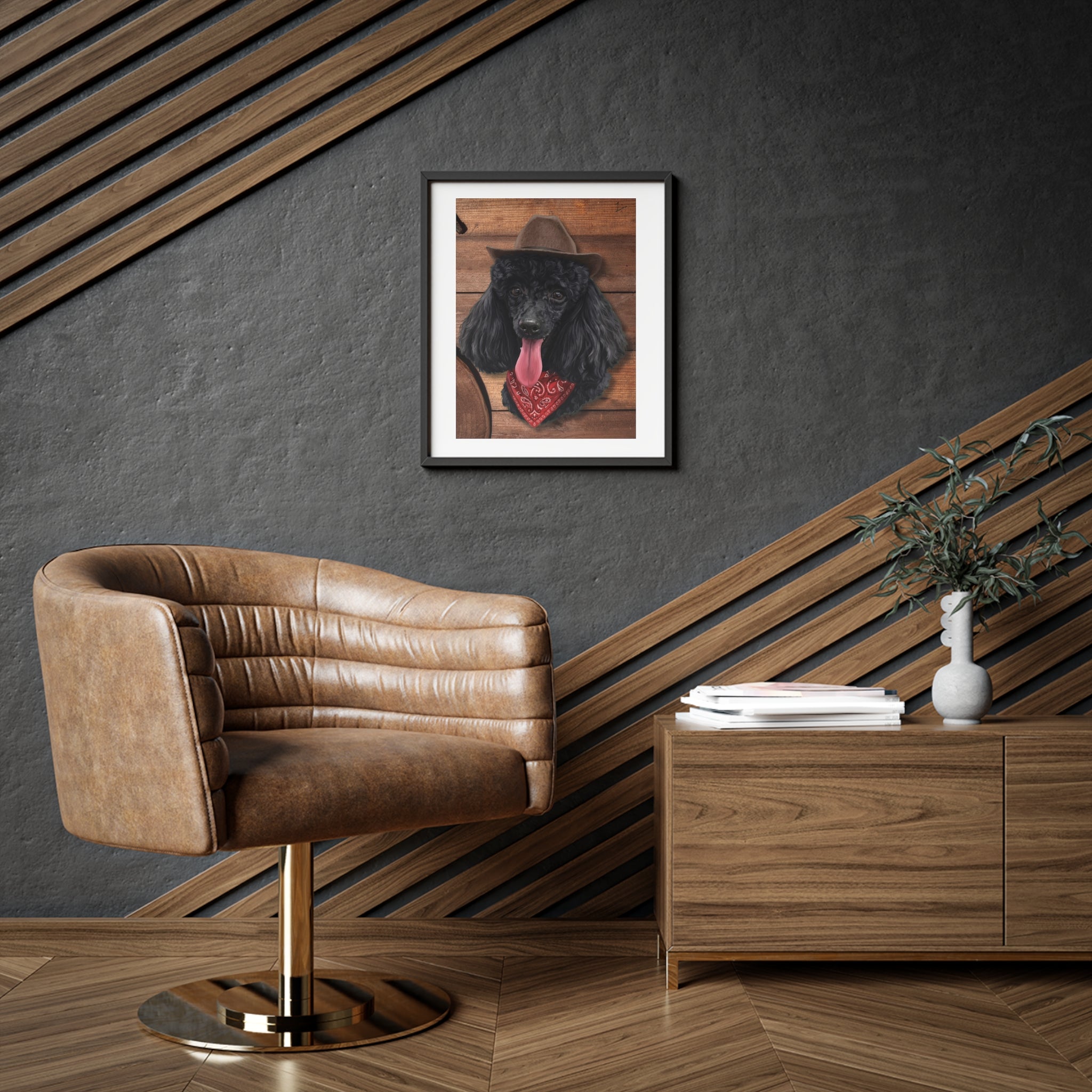 (Ruby) Playful Dog Framed Poster
