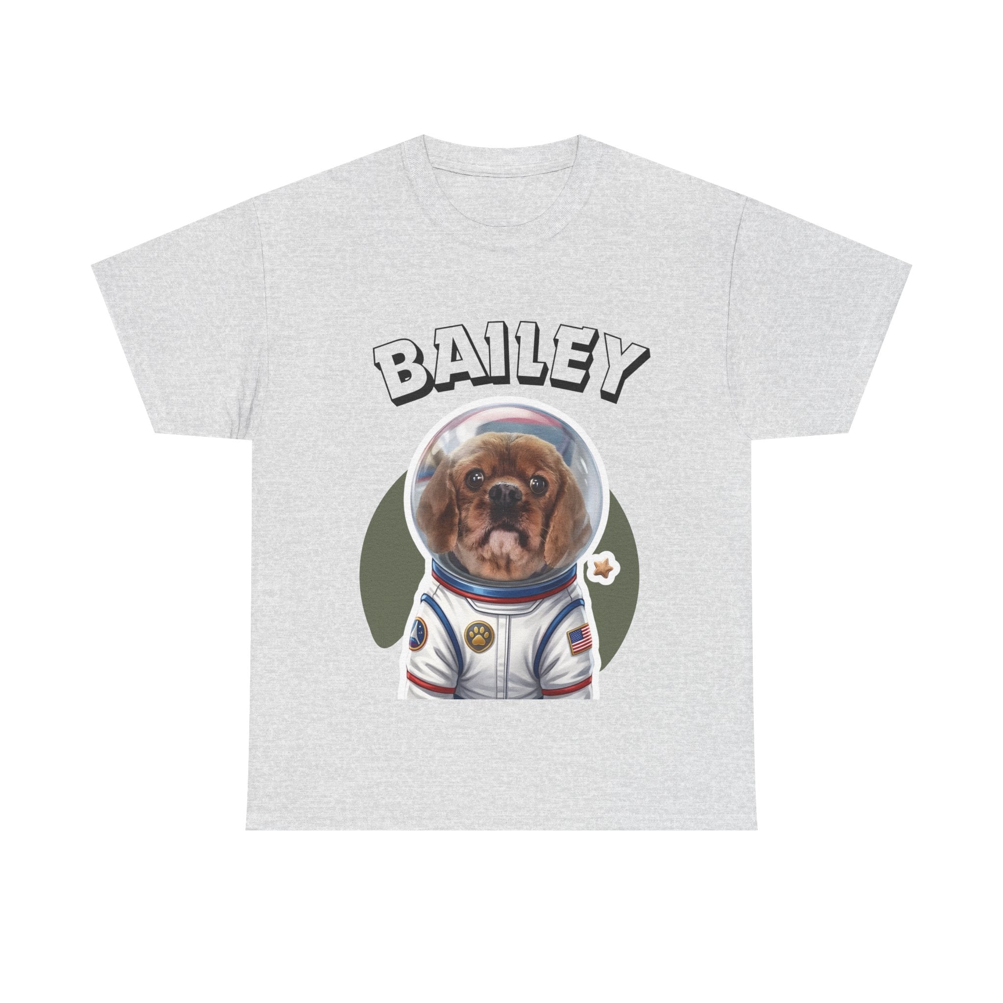 (Bailey) Whimsical Dog Portrait Tee Shirt