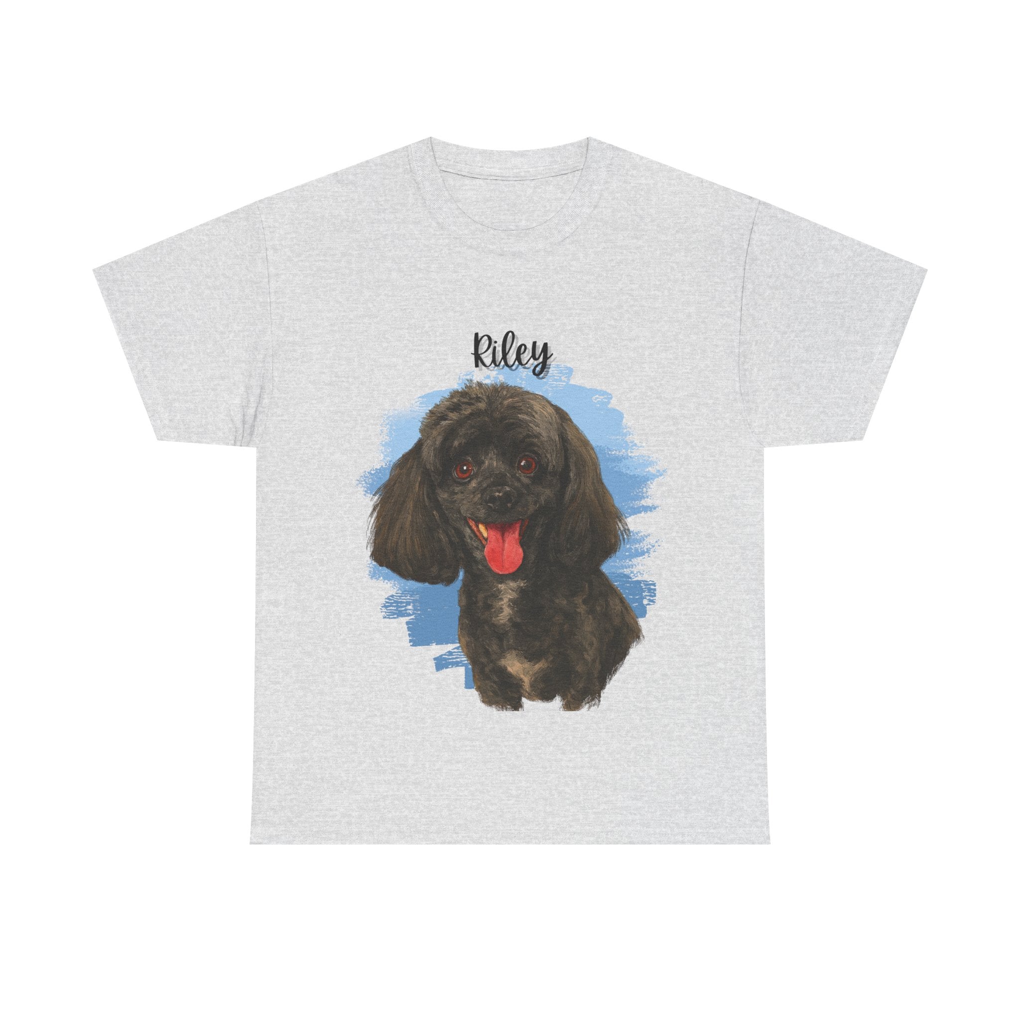 (Riley) Whimsical Dog Portrait Tee Shirt