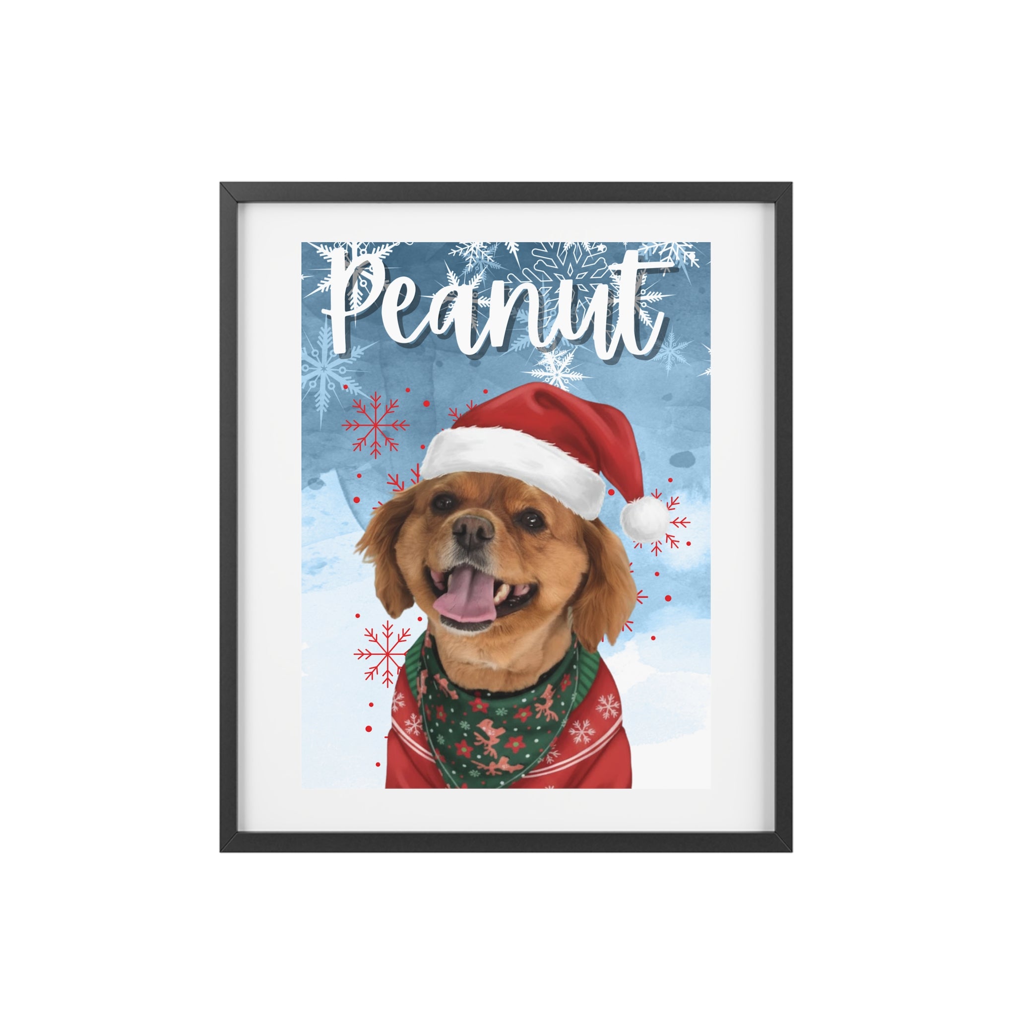 (Peanut) Playful Dog Framed Poster