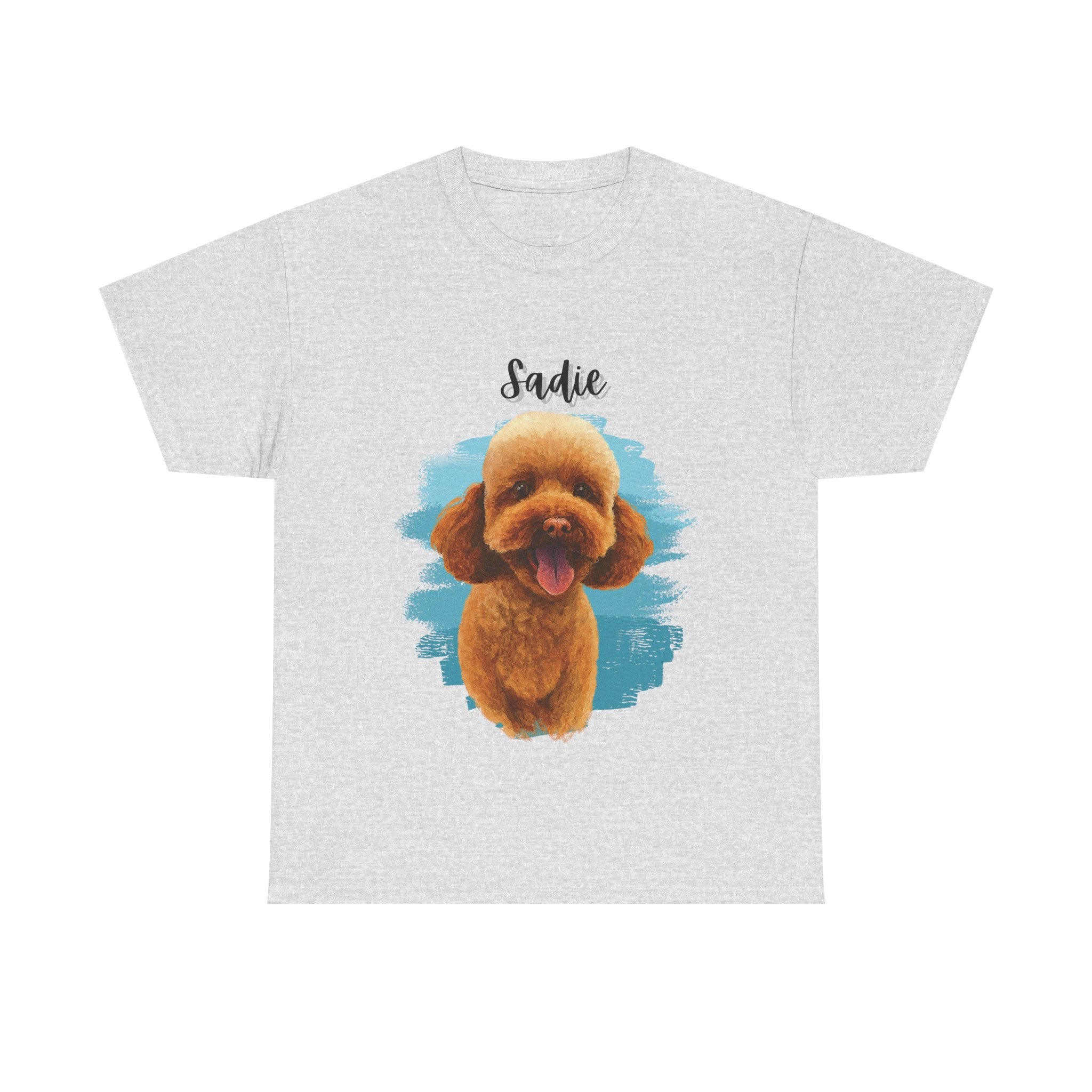 (Sadie) Whimsical Dog Portrait Tee Shirt