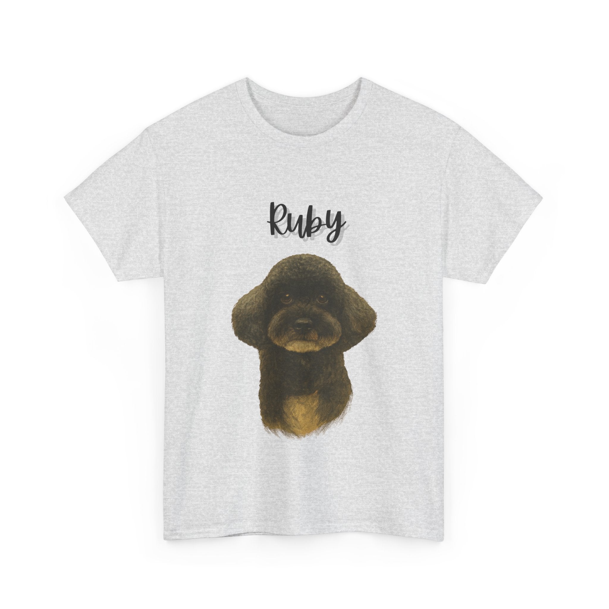 (Ruby) Whimsical Dog Portrait Tee Shirt