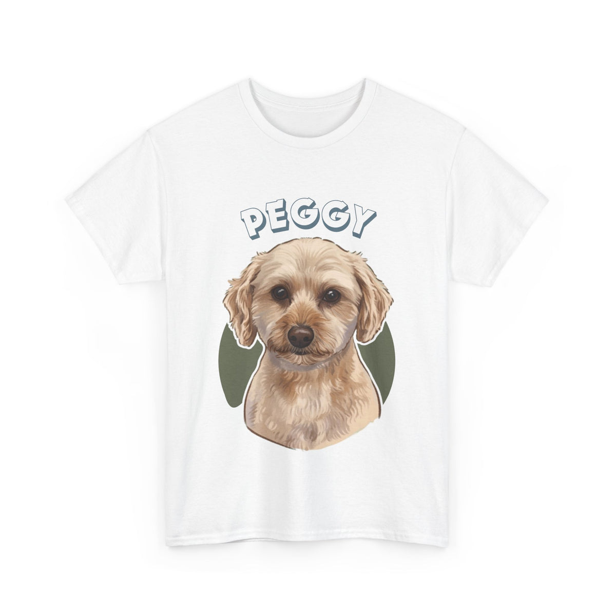 (Peggy) Whimsical Dog Portrait Tee Shirt