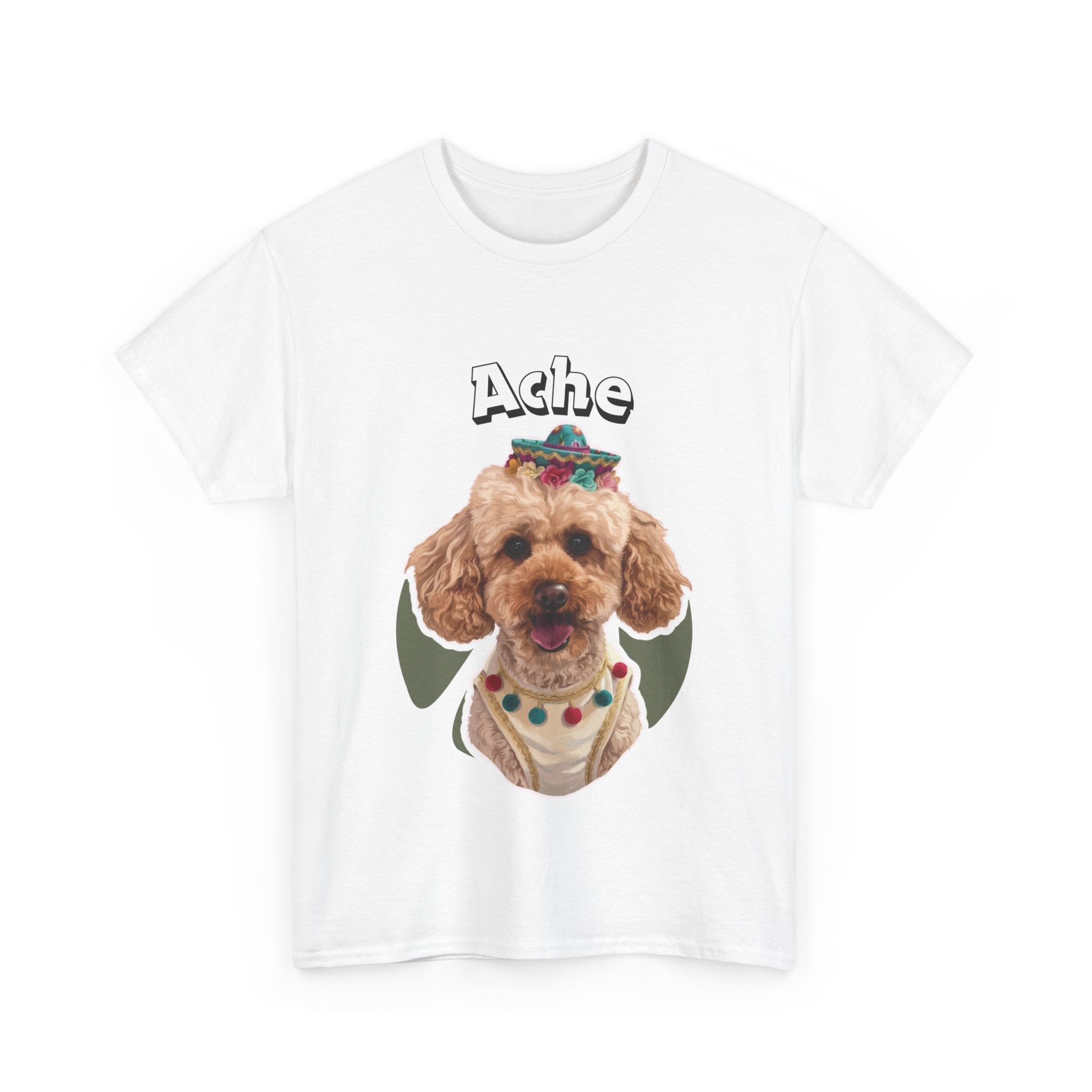 (Ache) Whimsical Dog Portrait Tee Shirt