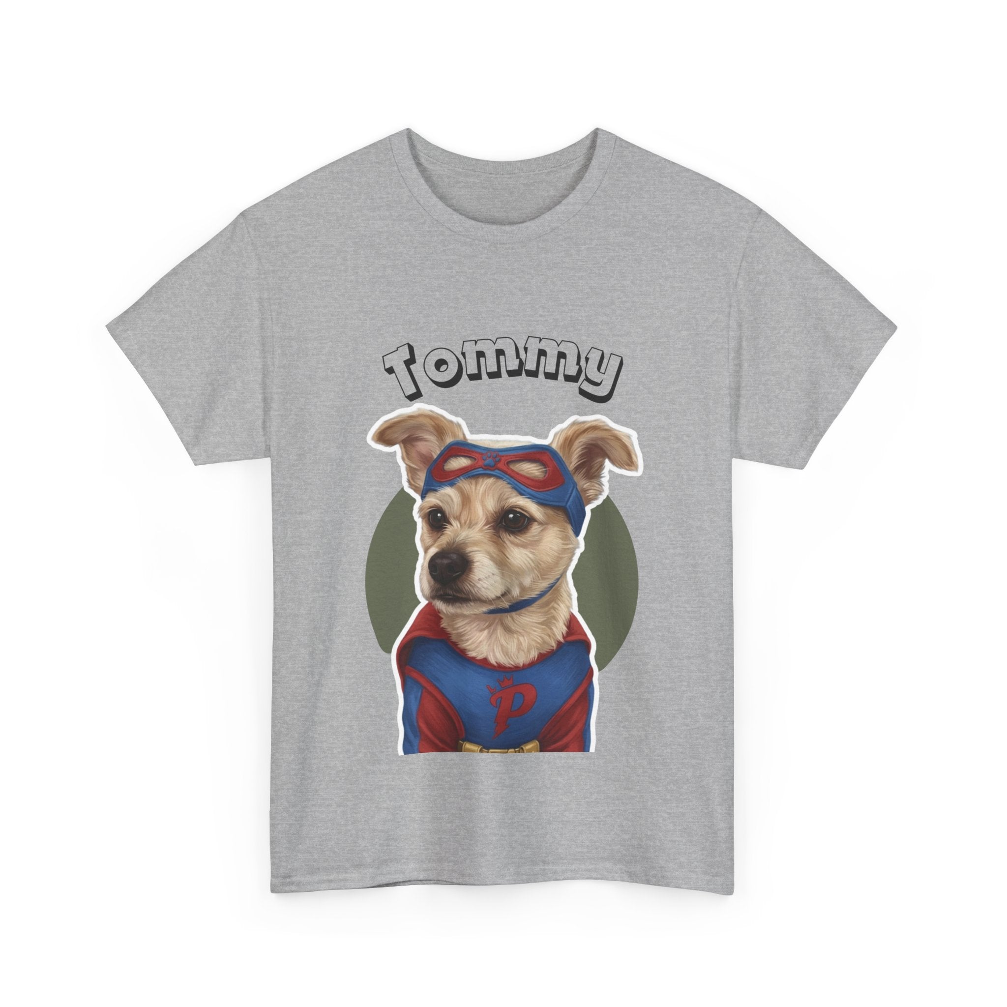 (Tommy) Whimsical Dog Portrait Tee Shirt