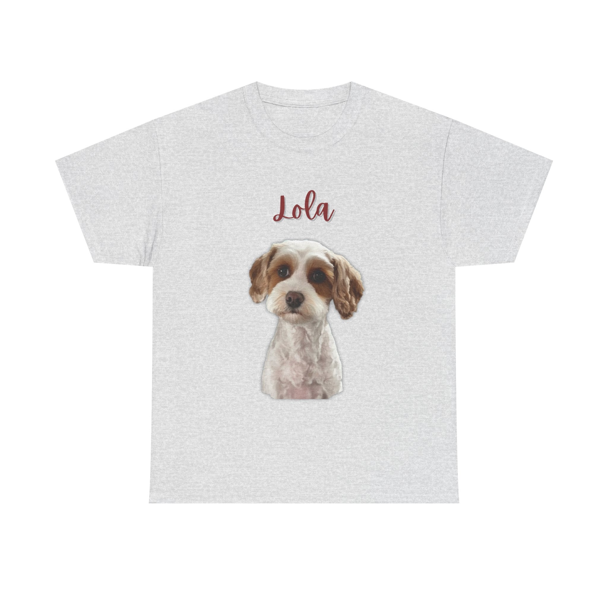 (Lola) Whimsical Dog Portrait Tee Shirt