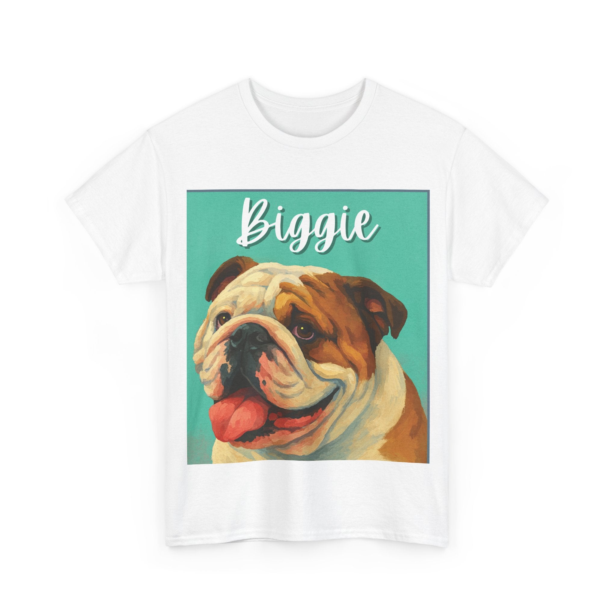 (Biggie) Whimsical Dog Portrait Tee Shirt