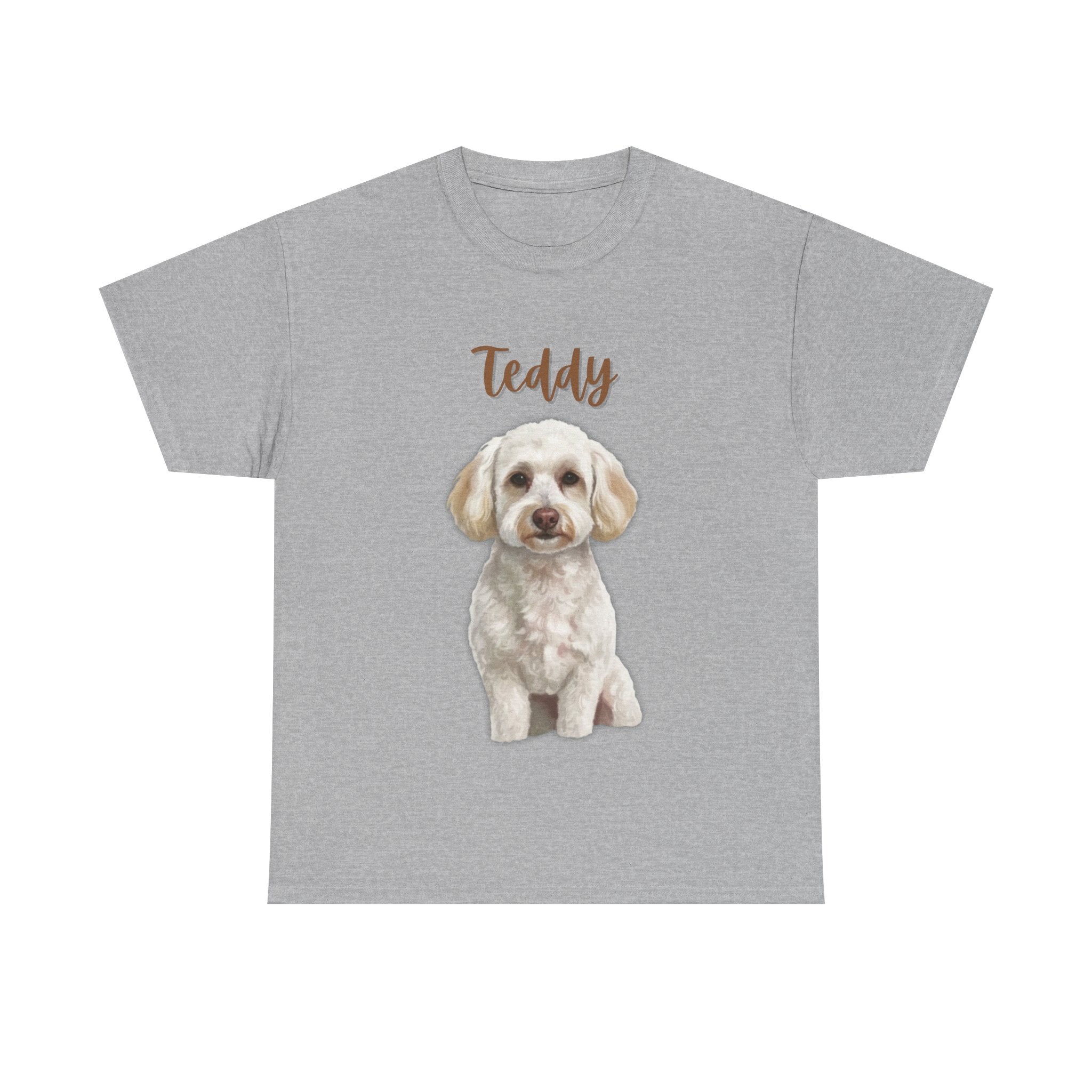 (Teddy) Whimsical Dog Portrait Tee Shirt