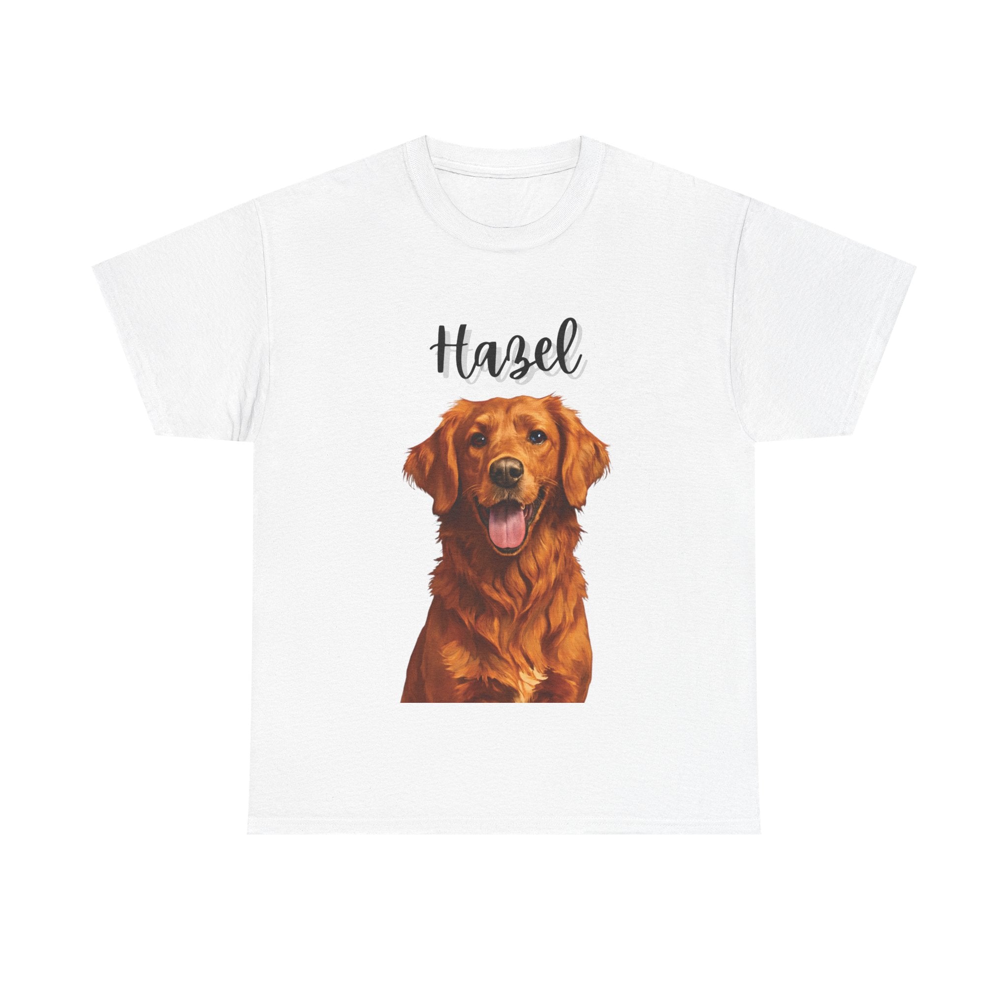 (Hazel) Whimsical Dog Portrait Tee Shirt