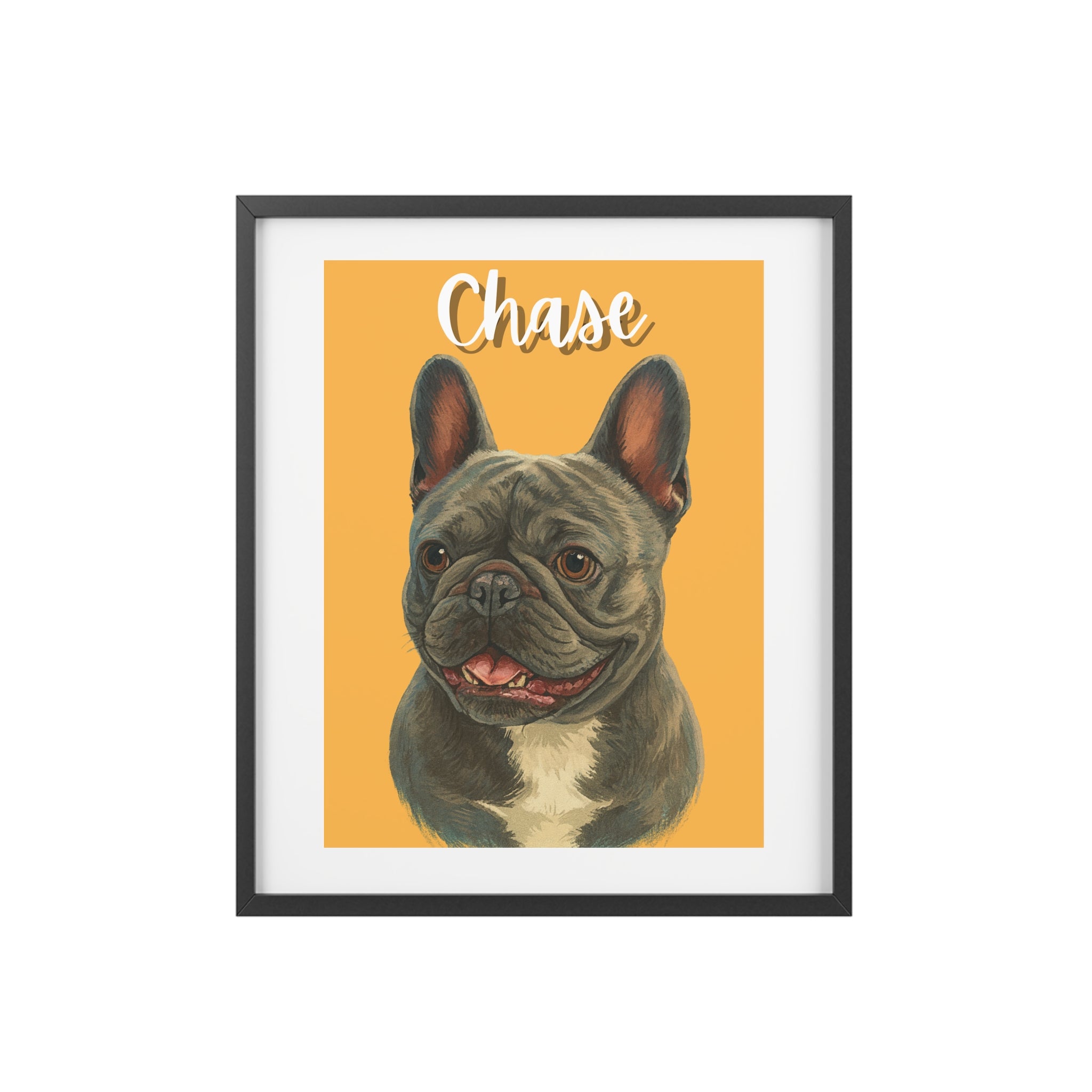 (Chase) Playful Dog Framed Poster