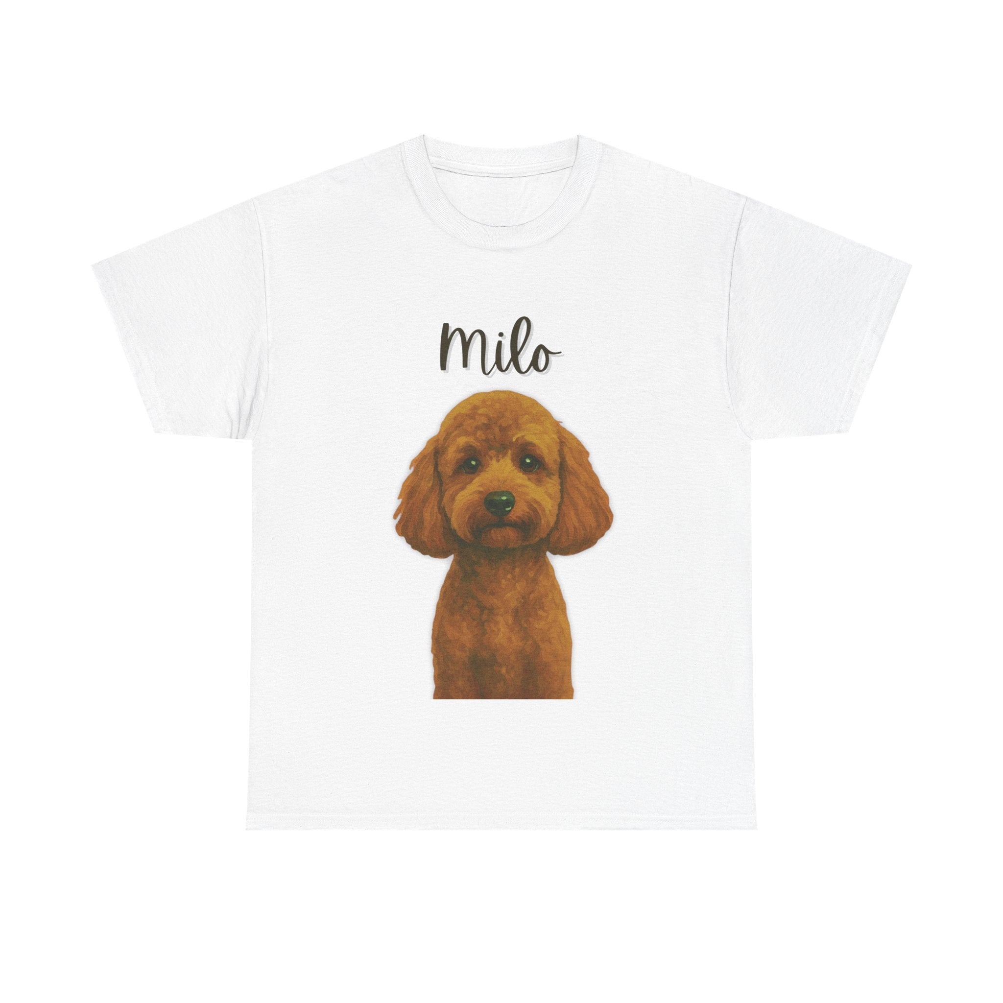 (Milo) Whimsical Dog Portrait Tee Shirt