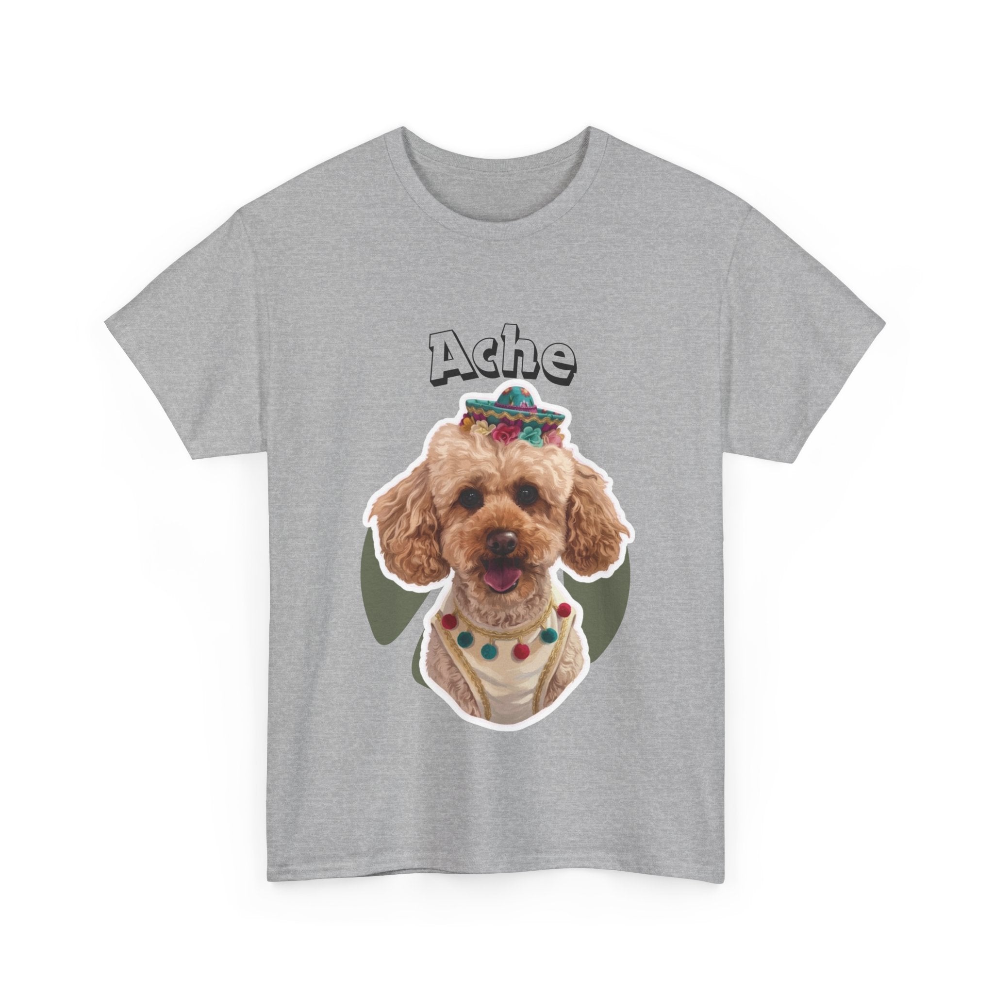 (Ache) Whimsical Dog Portrait Tee Shirt