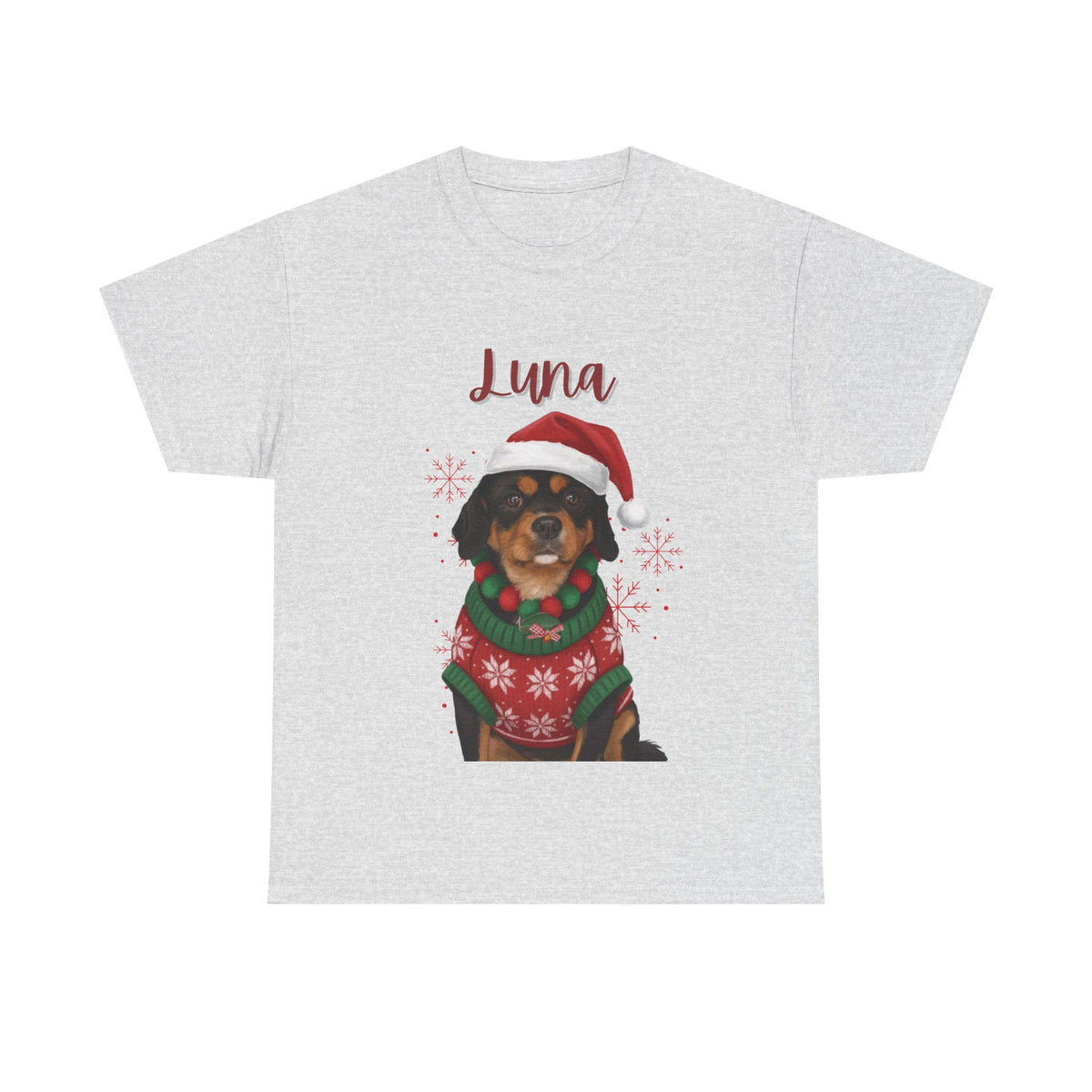 (Luna) Whimsical Dog Portrait Tee Shirt