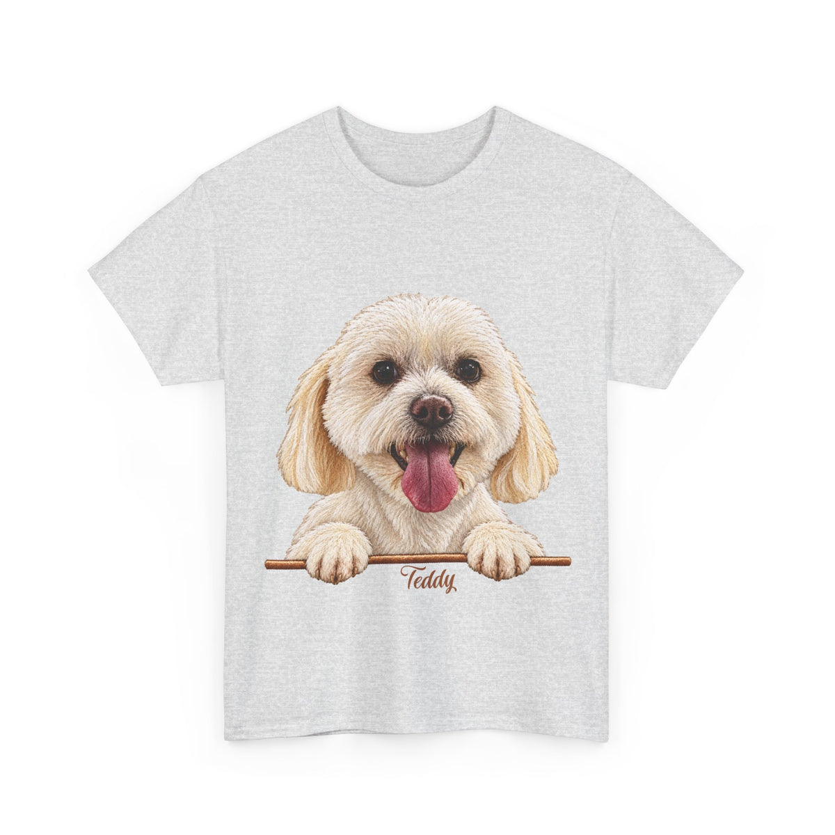 (Teddy) Whimsical Dog Portrait Tee Shirt