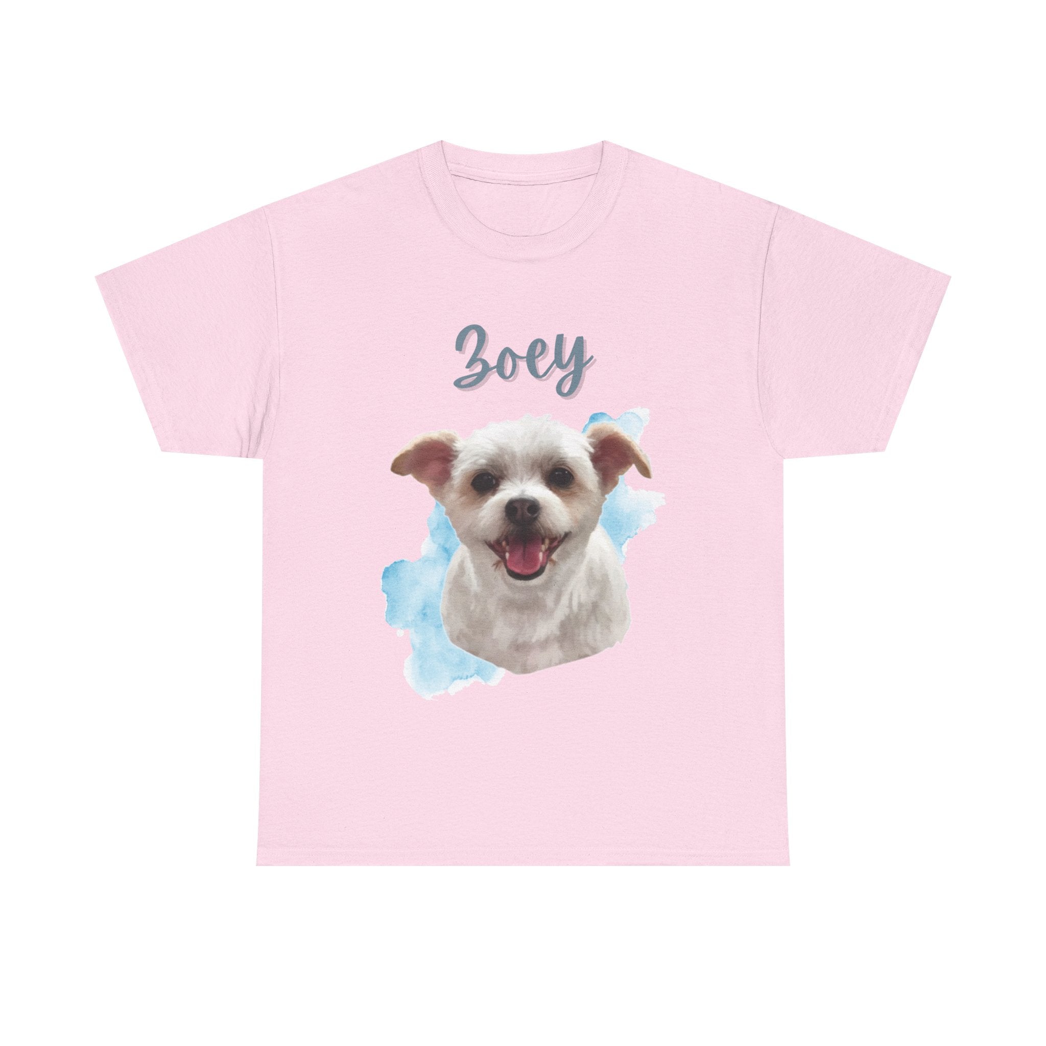 (Zoey) Whimsical Dog Portrait Tee Shirt