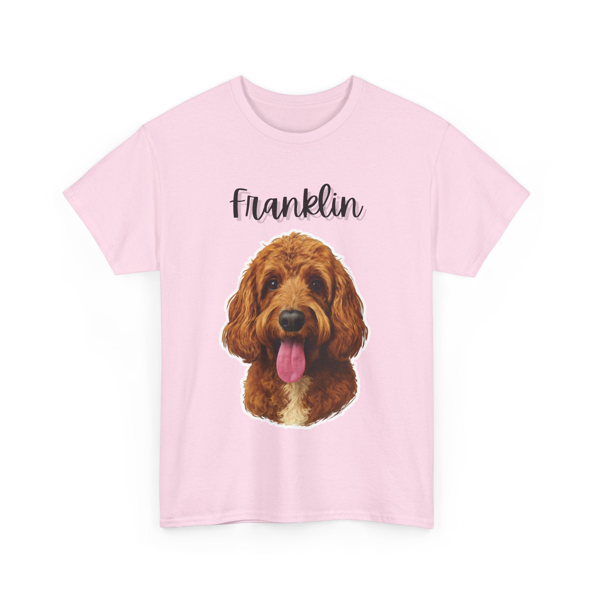 (Franklin ) Whimsical Dog Portrait Tee Shirt