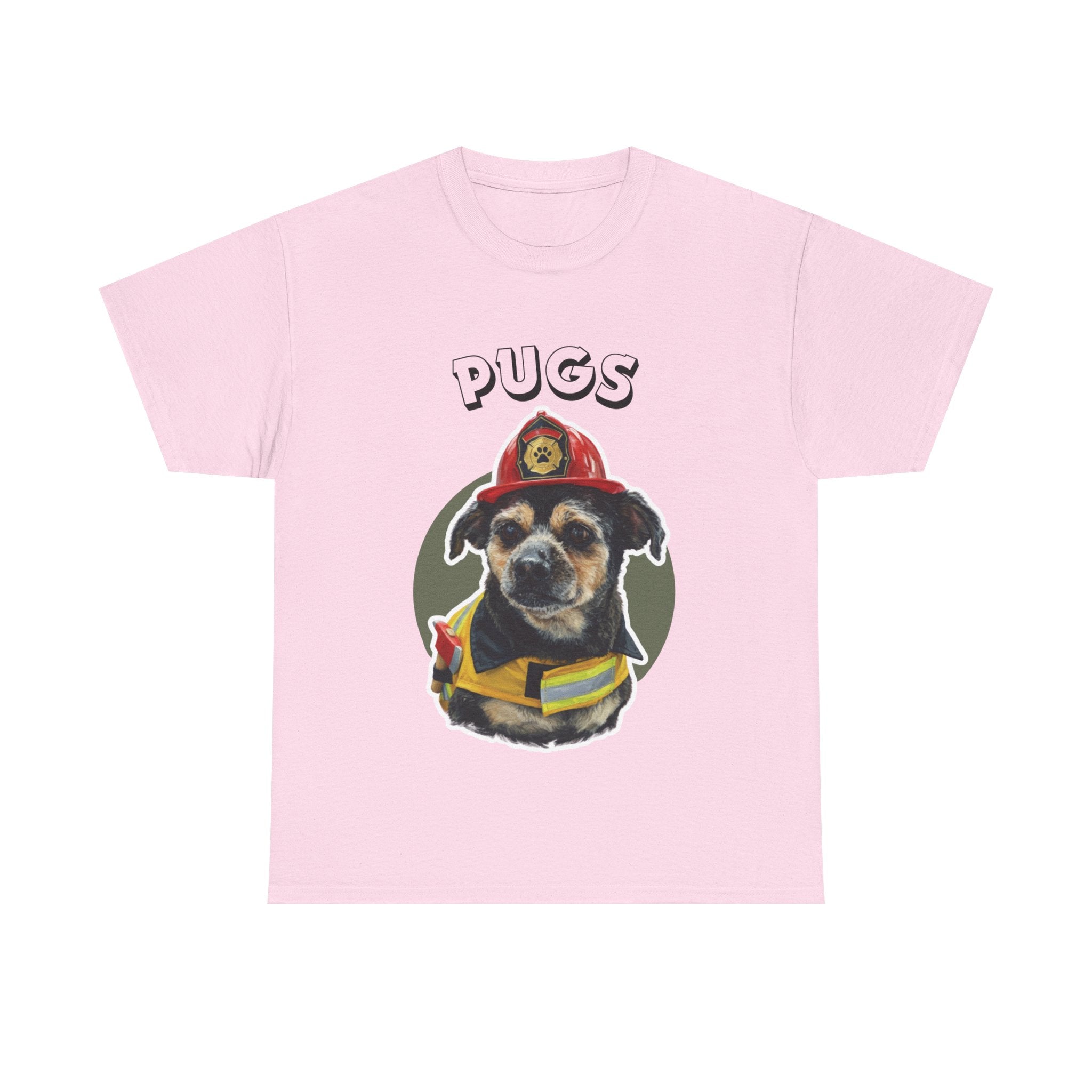 (Pugs) Whimsical Dog Portrait Tee Shirt