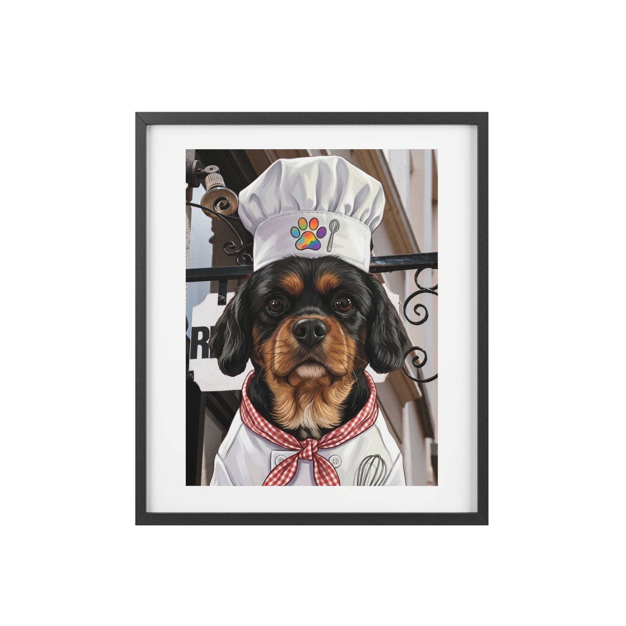 (Luna) Playful Dog Framed Poster